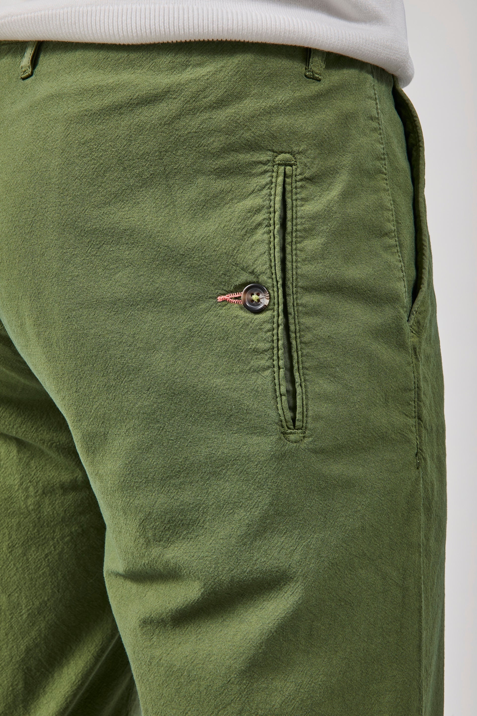 Pantalone Berna Lino Verde 379