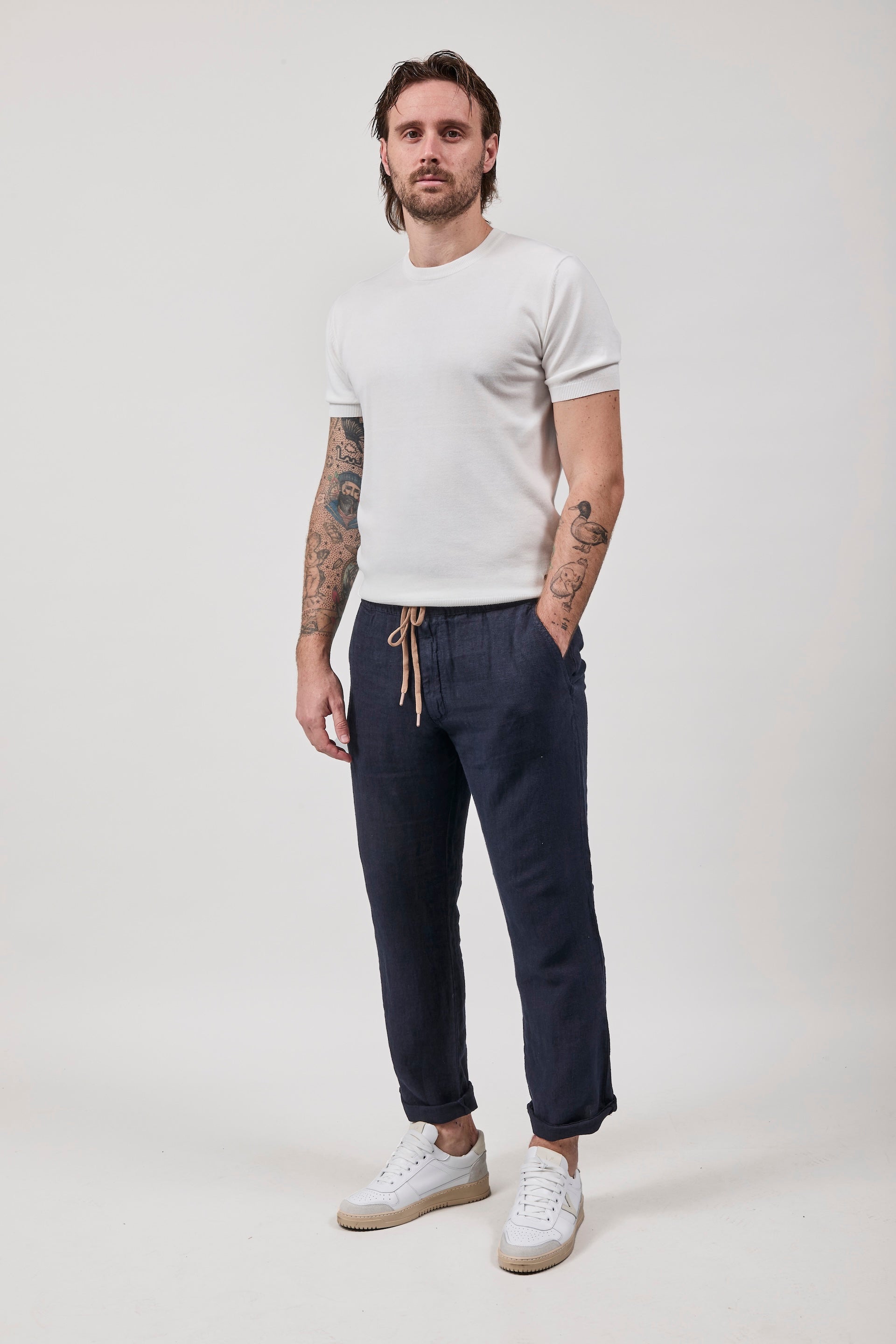 Pantalaccio Pont Chippewa Lino Blu