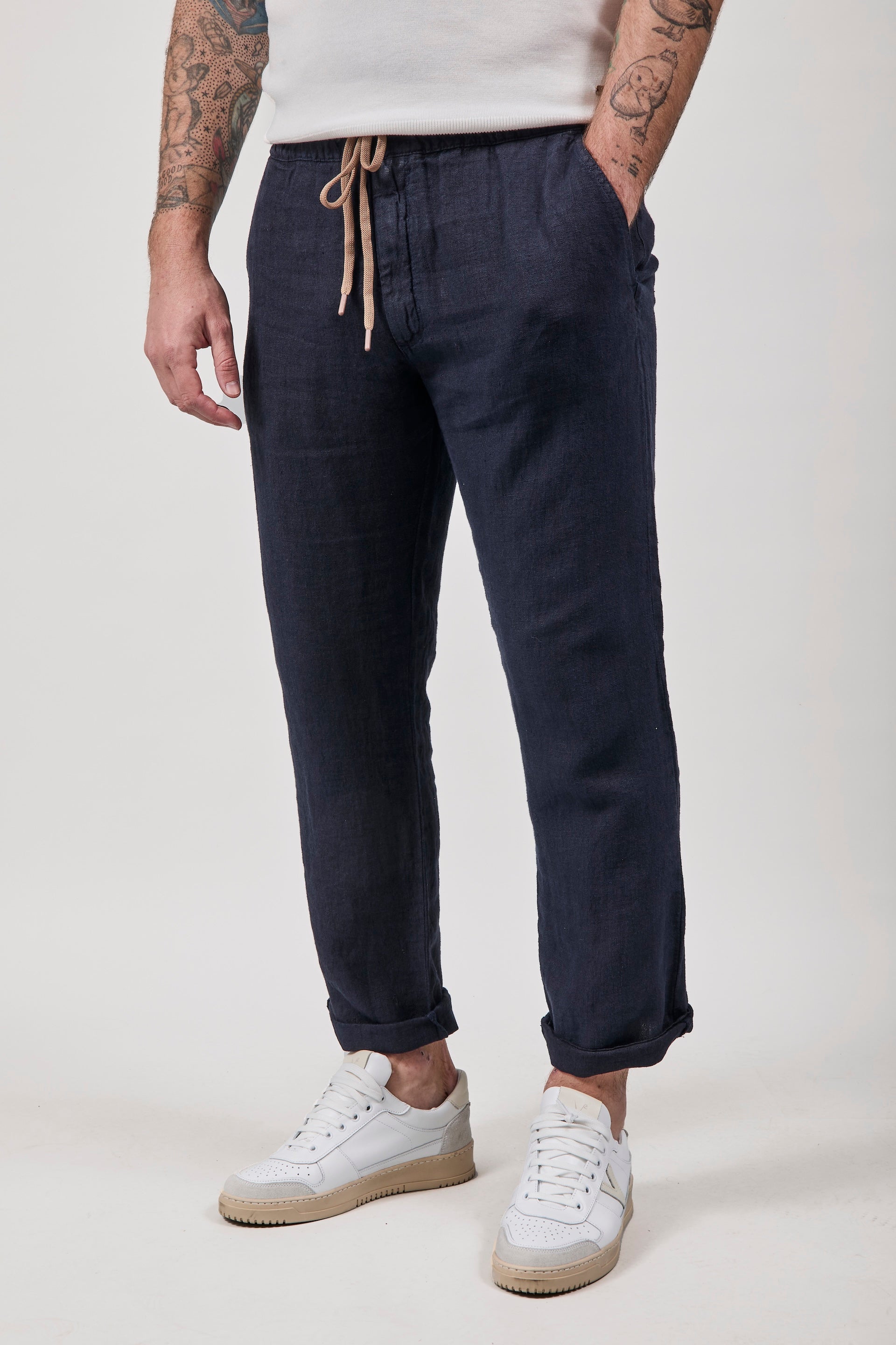Pantalaccio Pont Chippewa Lino Blu