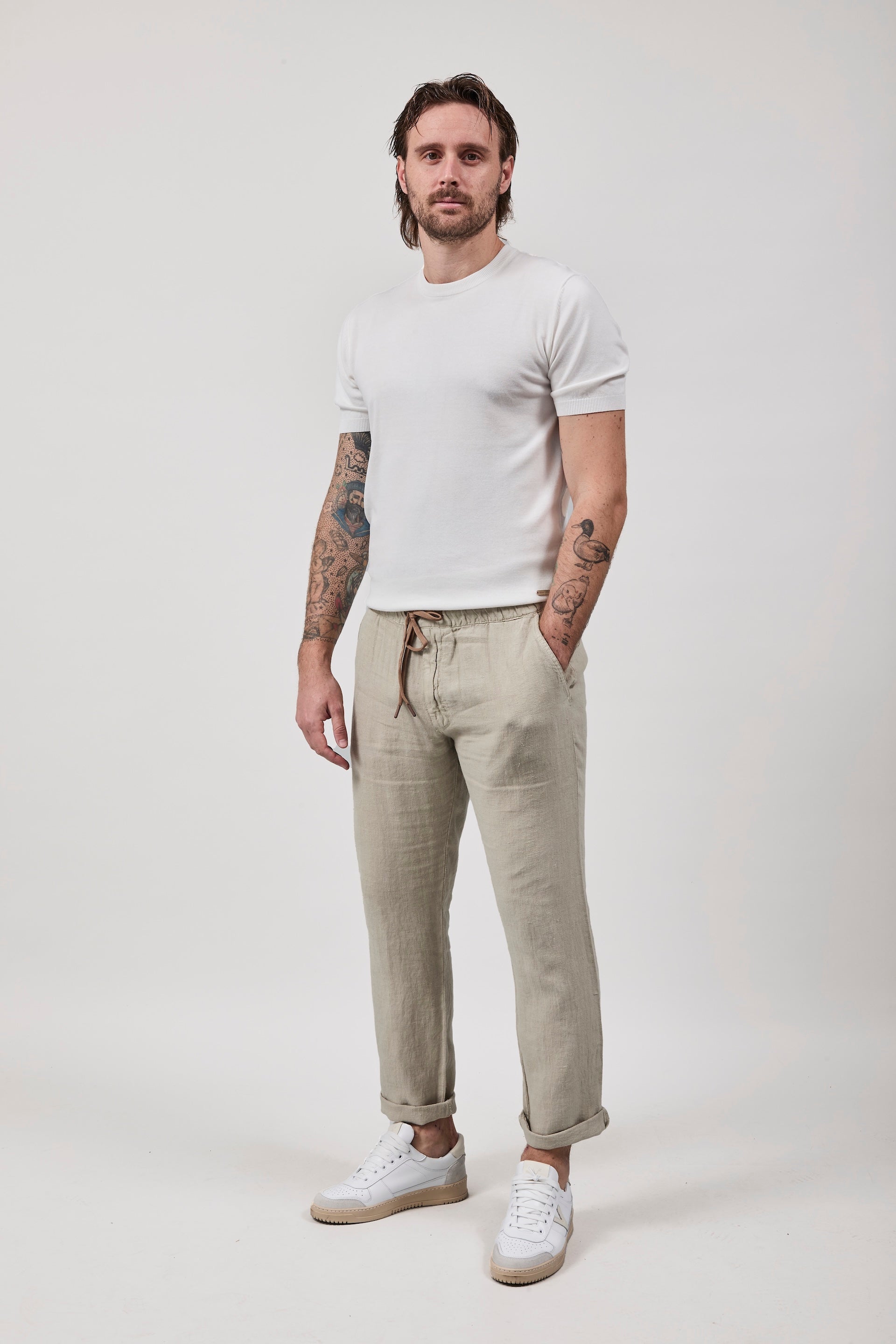 Pantalaccio Pont Chippewa Lino Sabbia