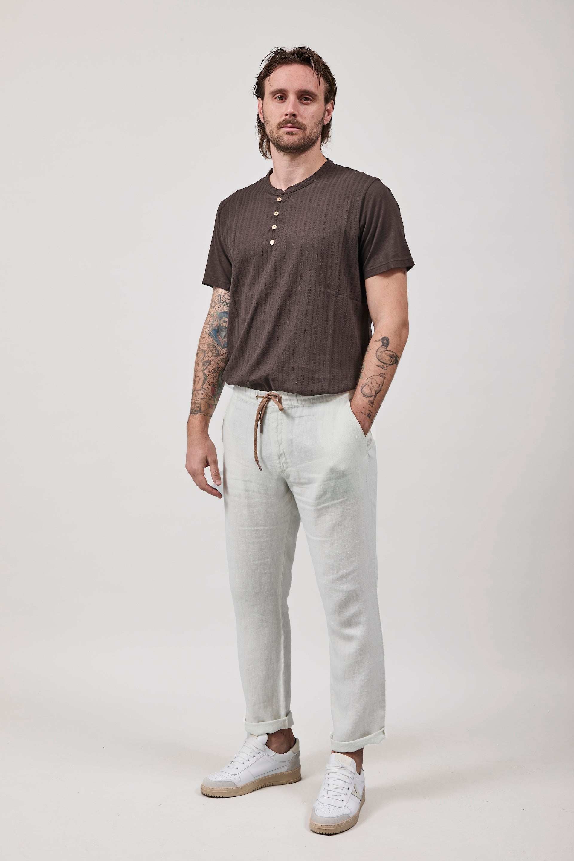 Pantalaccio Pont Chippewa Lino Panna