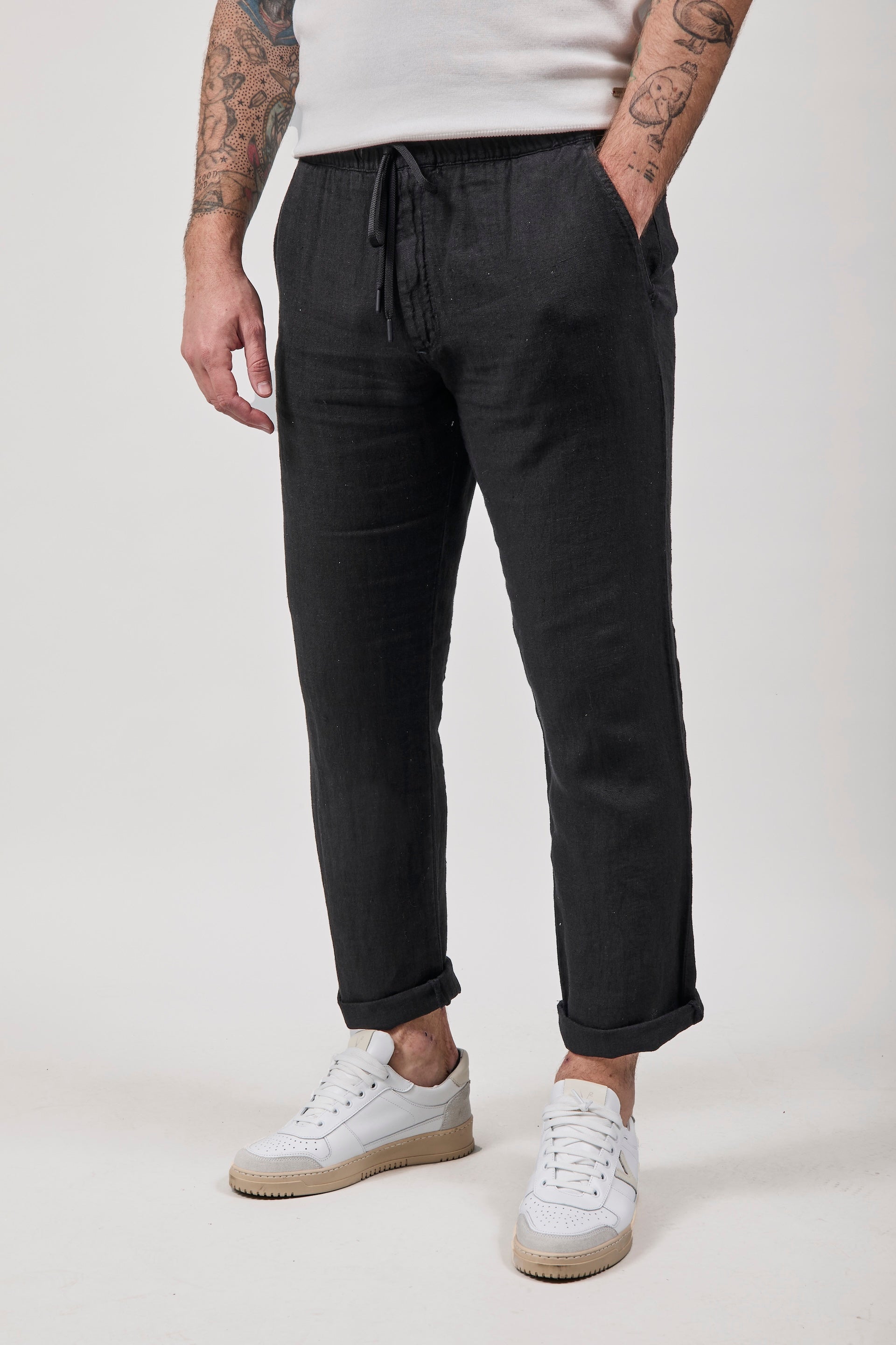 Pantalaccio Pont Chippewa Lino Nero
