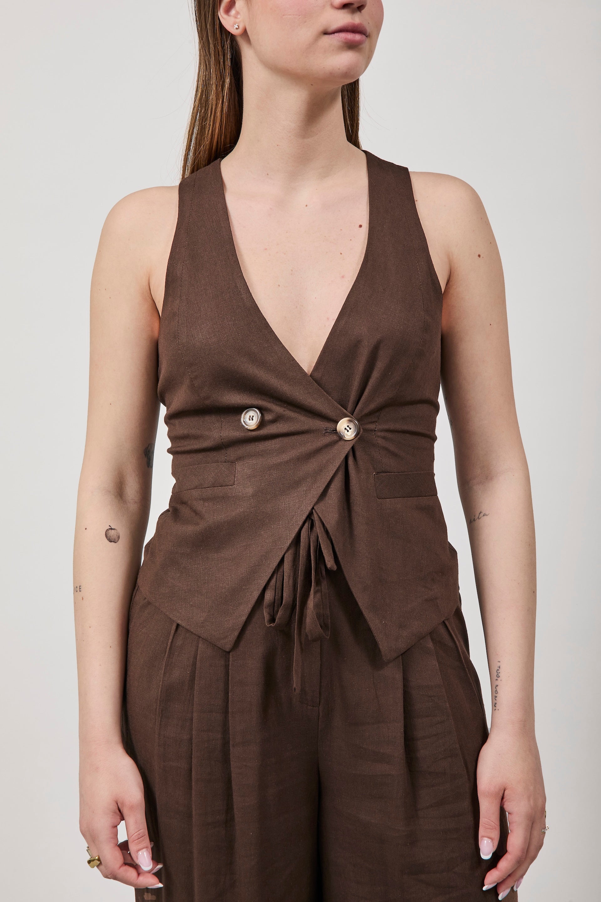 Gilet Berna Lino Moro