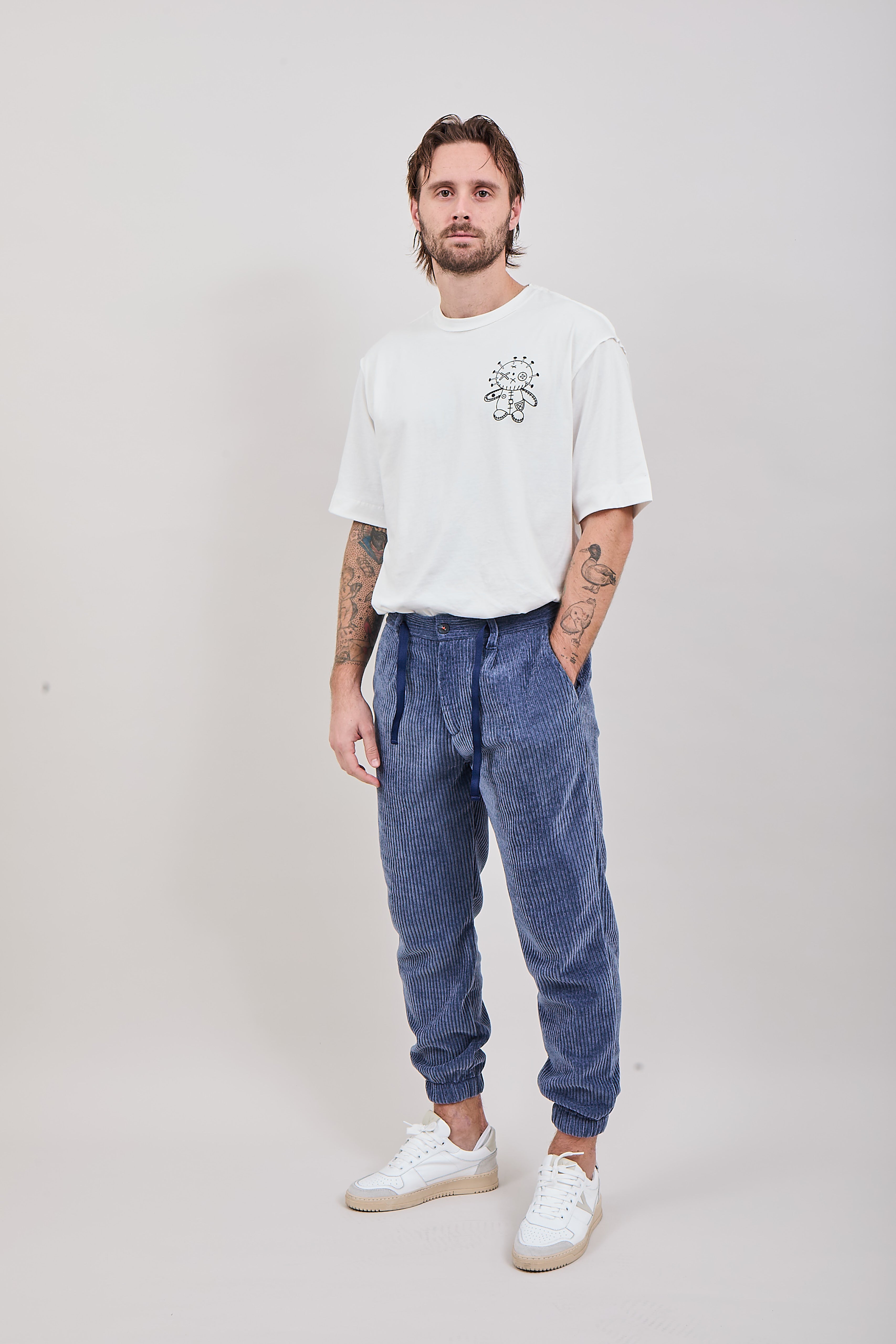 Pantalone velluto Berna polsino 117 Jeans