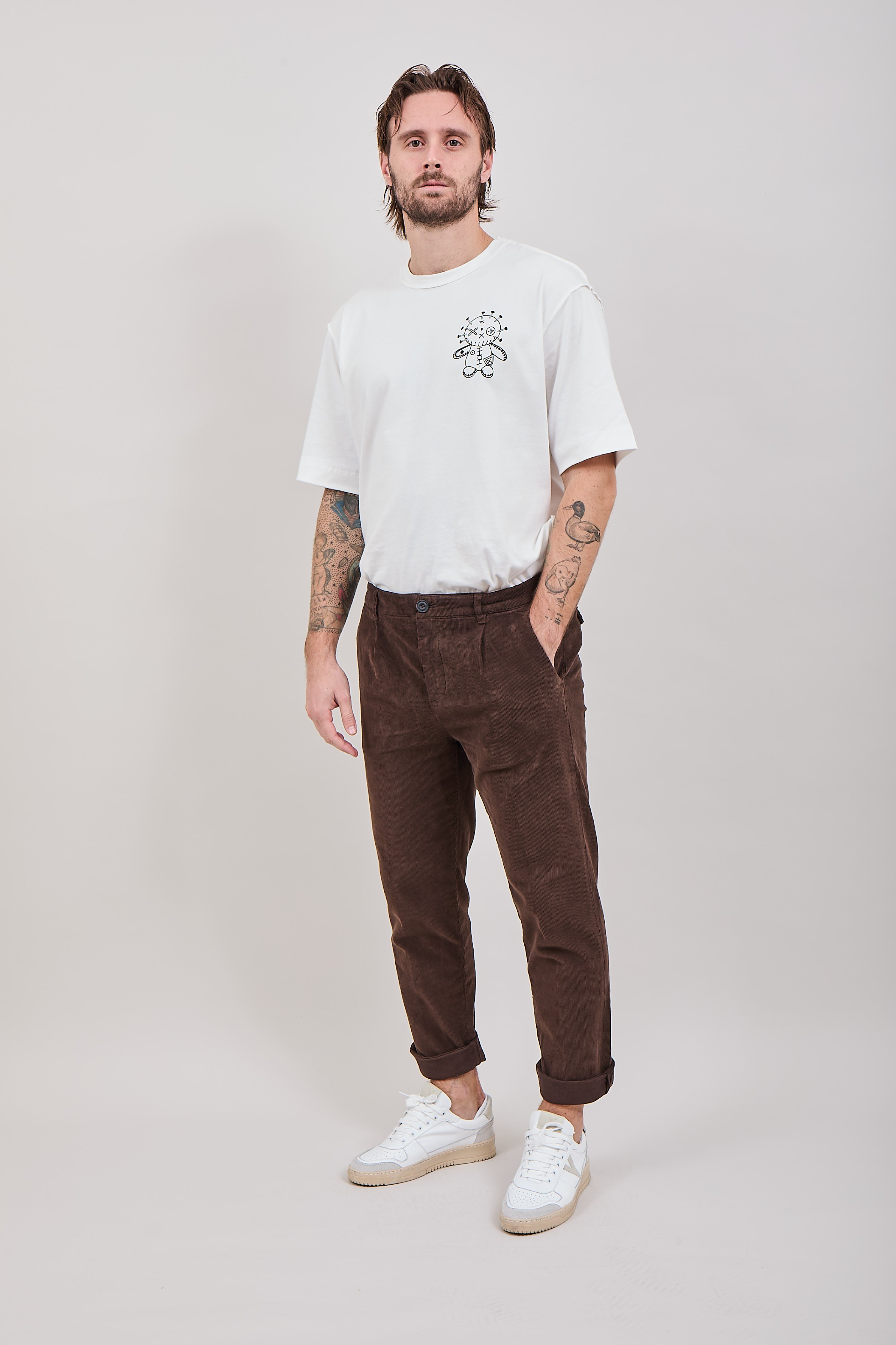 Pantalone Clark Alfred Velluto Moka
