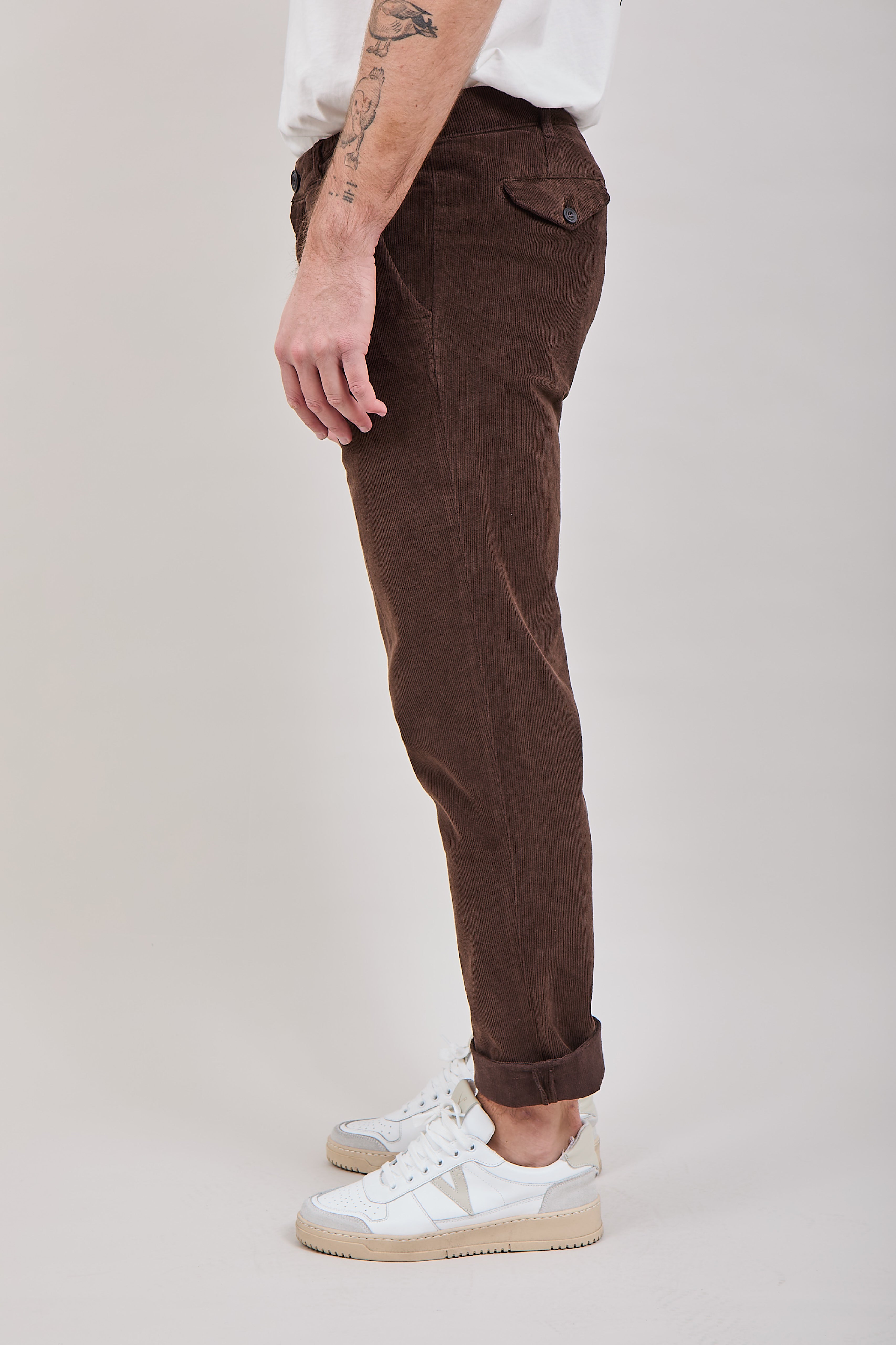 Pantalone Clark Alfred Velluto Moka