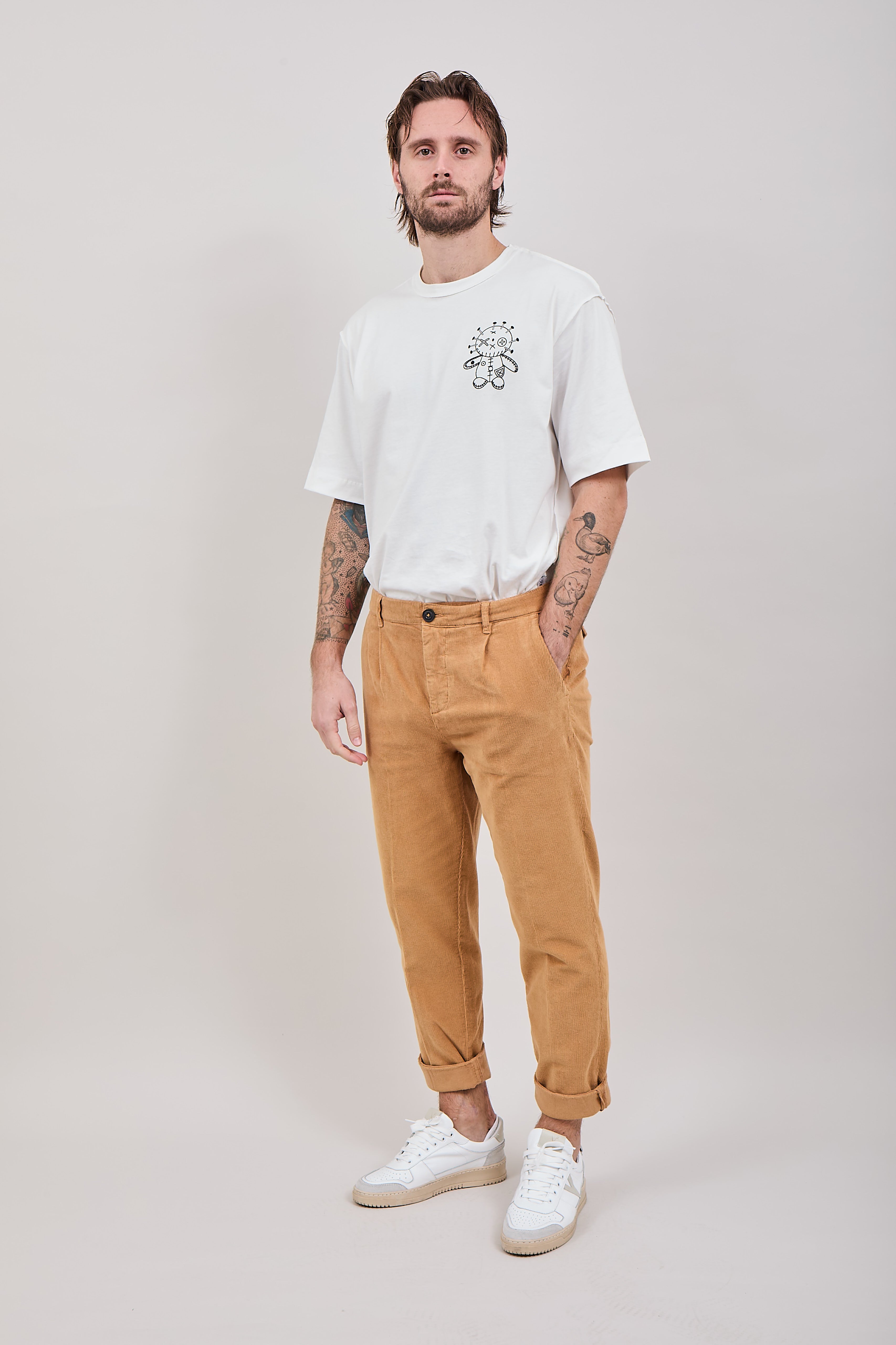 Pantalone Clark Alfred Velluto Ocra