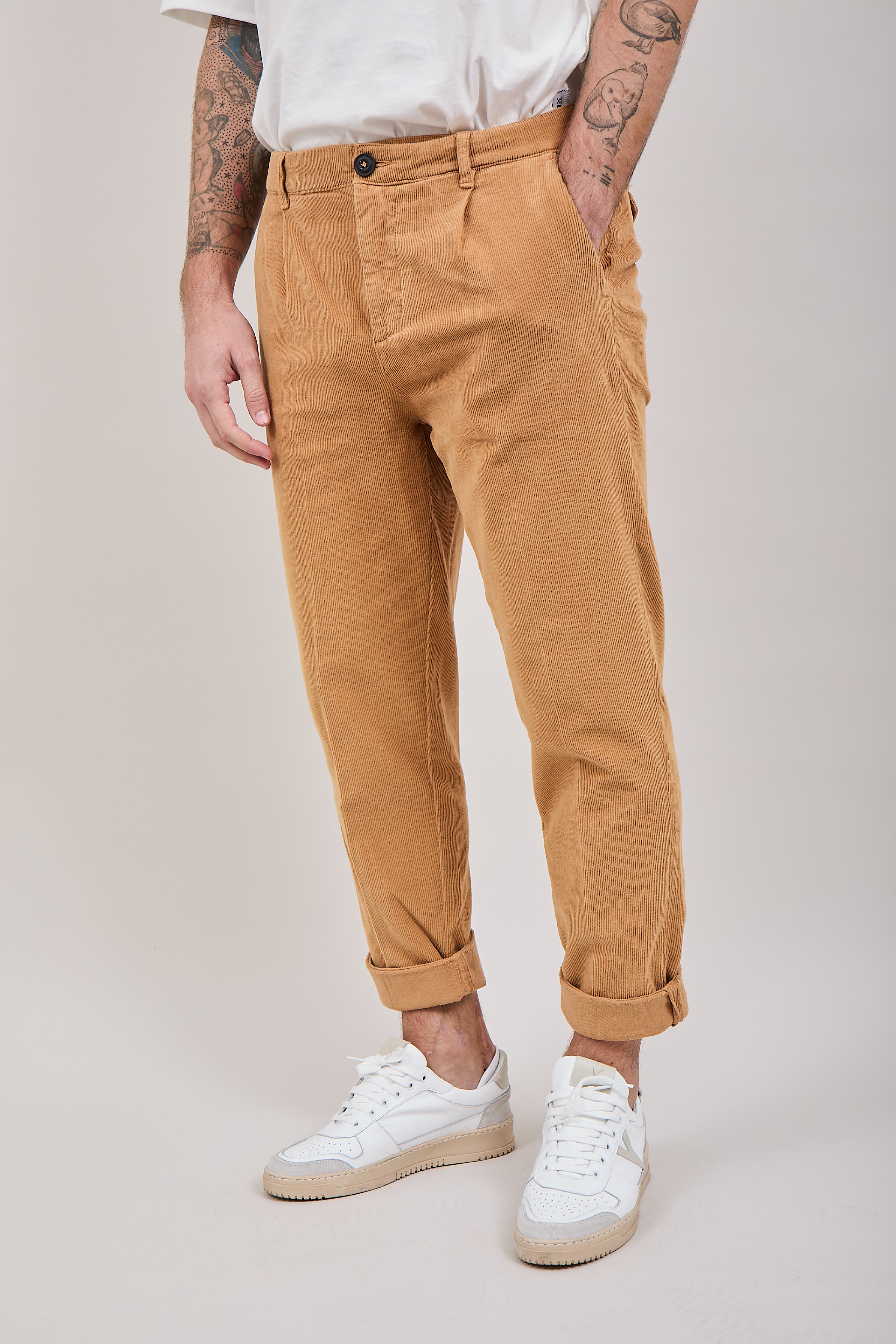 Pantalone Clark Alfred Velluto Ocra