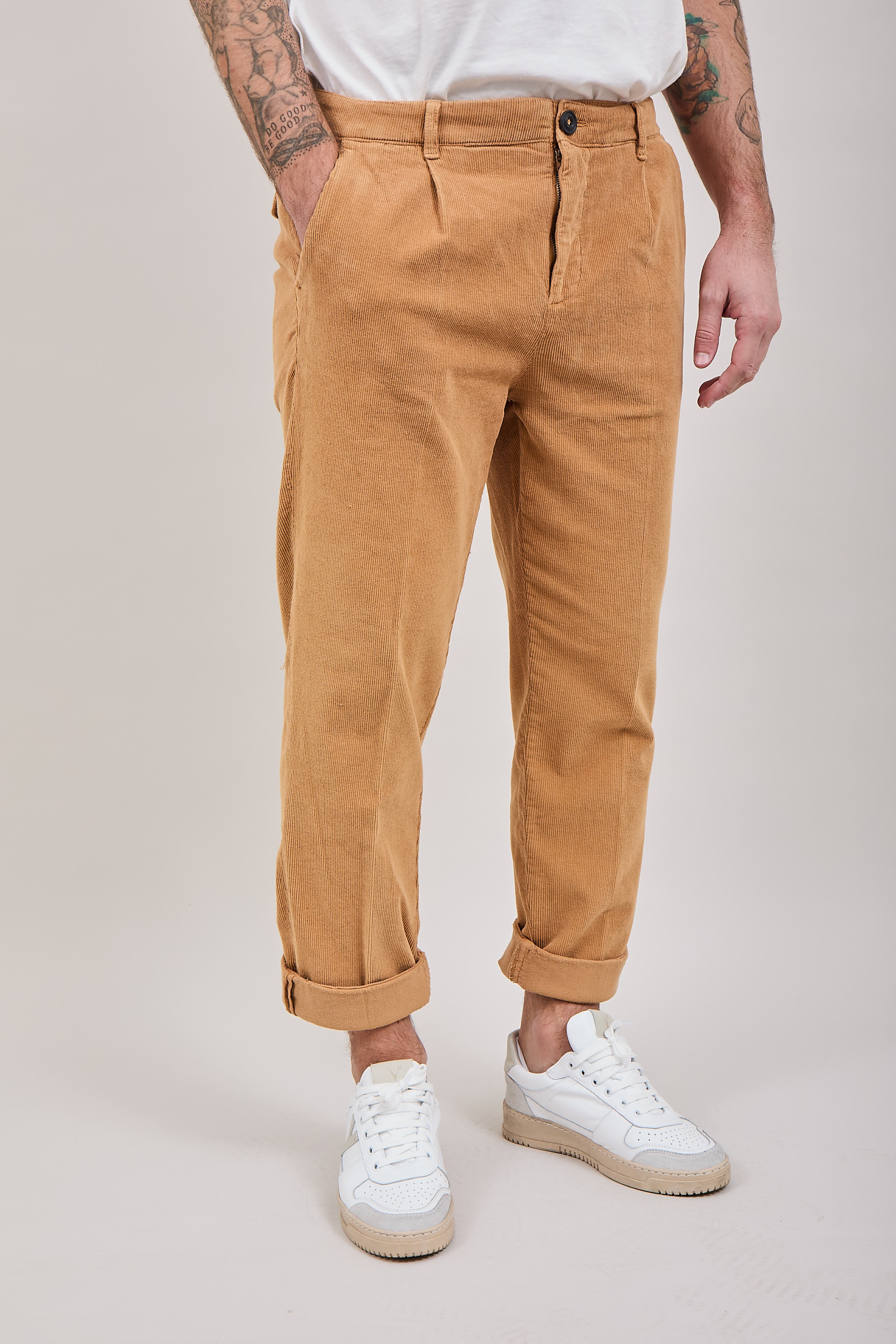 Pantalone Clark Alfred Velluto Ocra