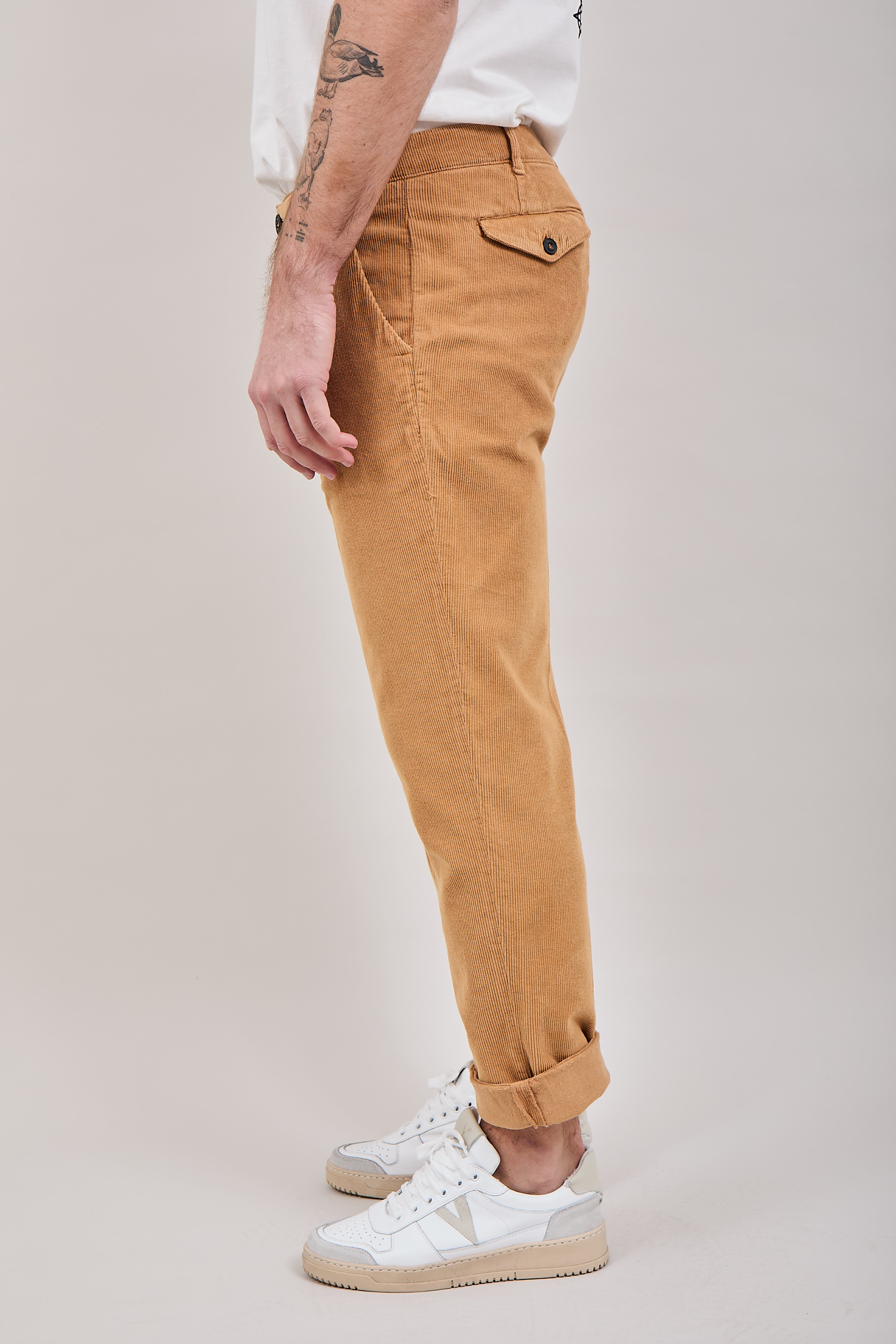 Pantalone Clark Alfred Velluto Ocra