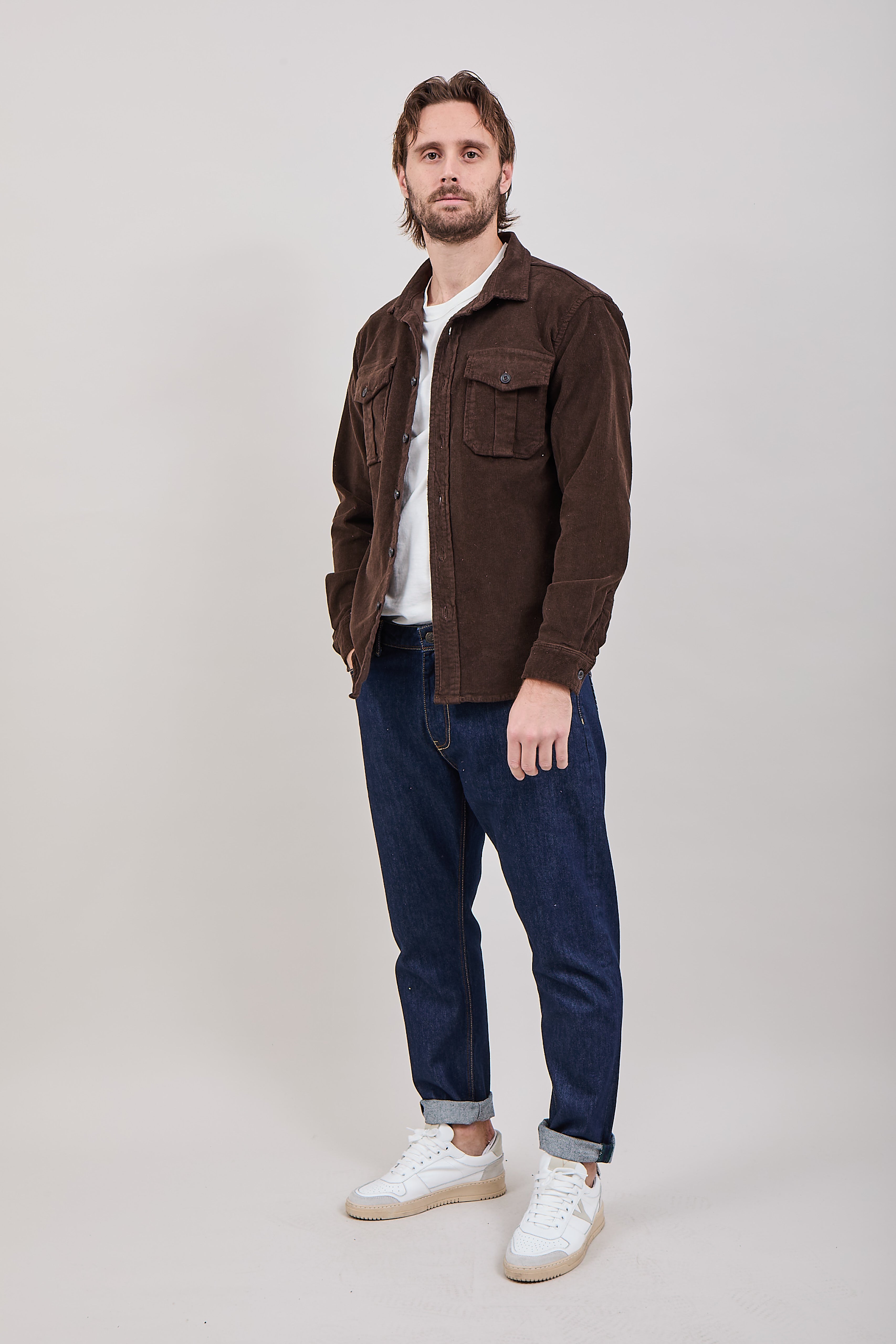 Camicia Clark Velluto Moka