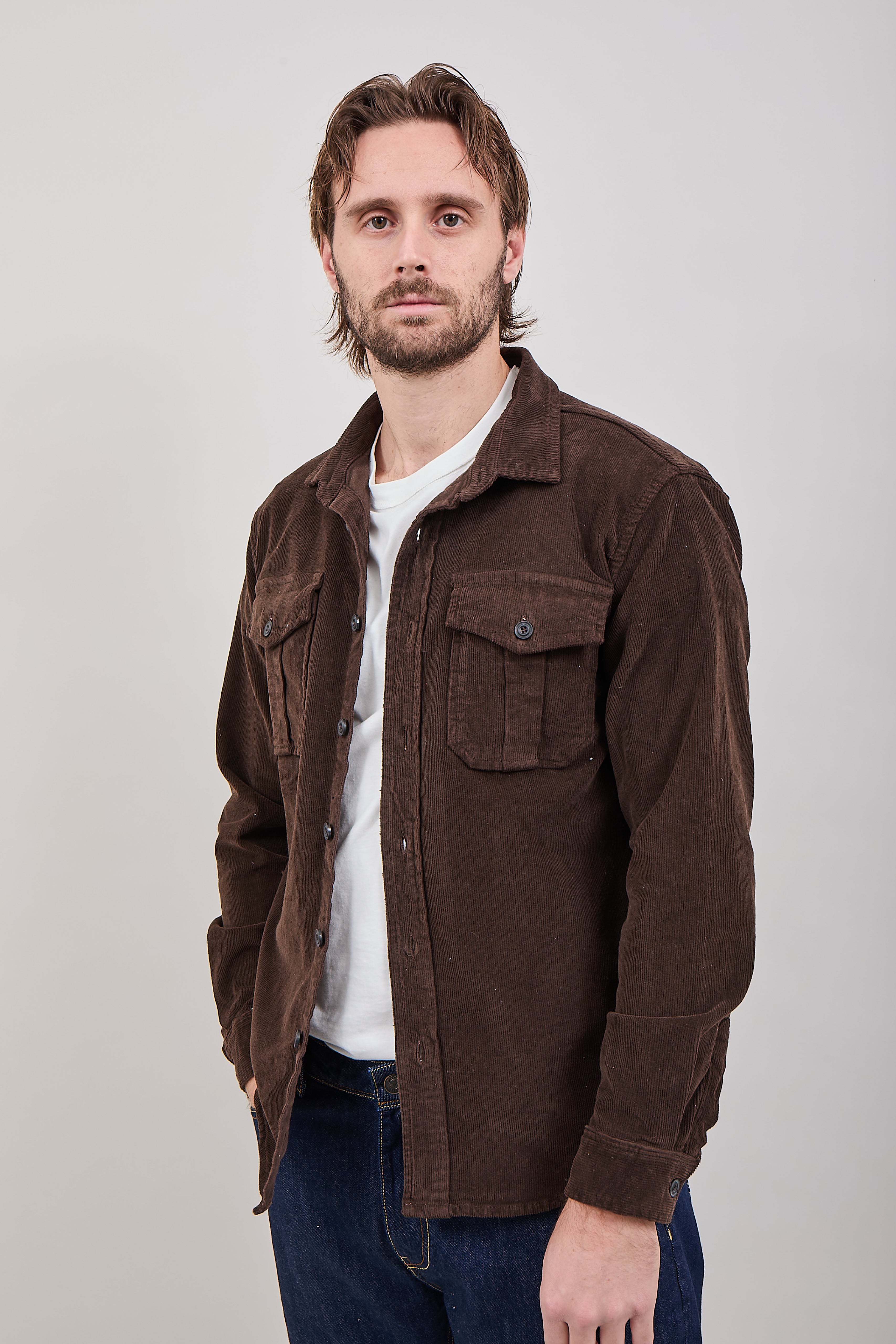 Camicia Clark Velluto Moka