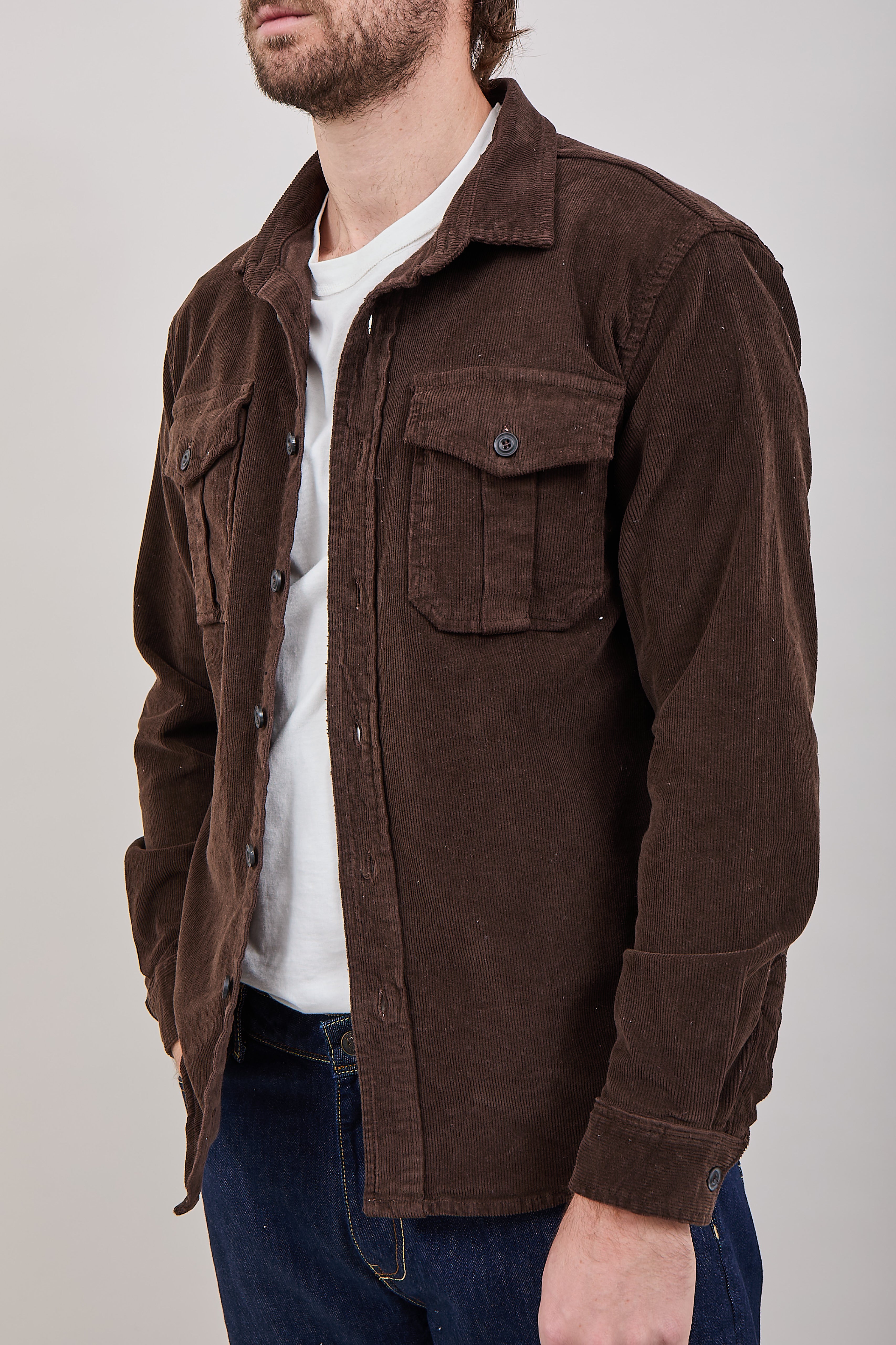 Camicia Clark Velluto Moka