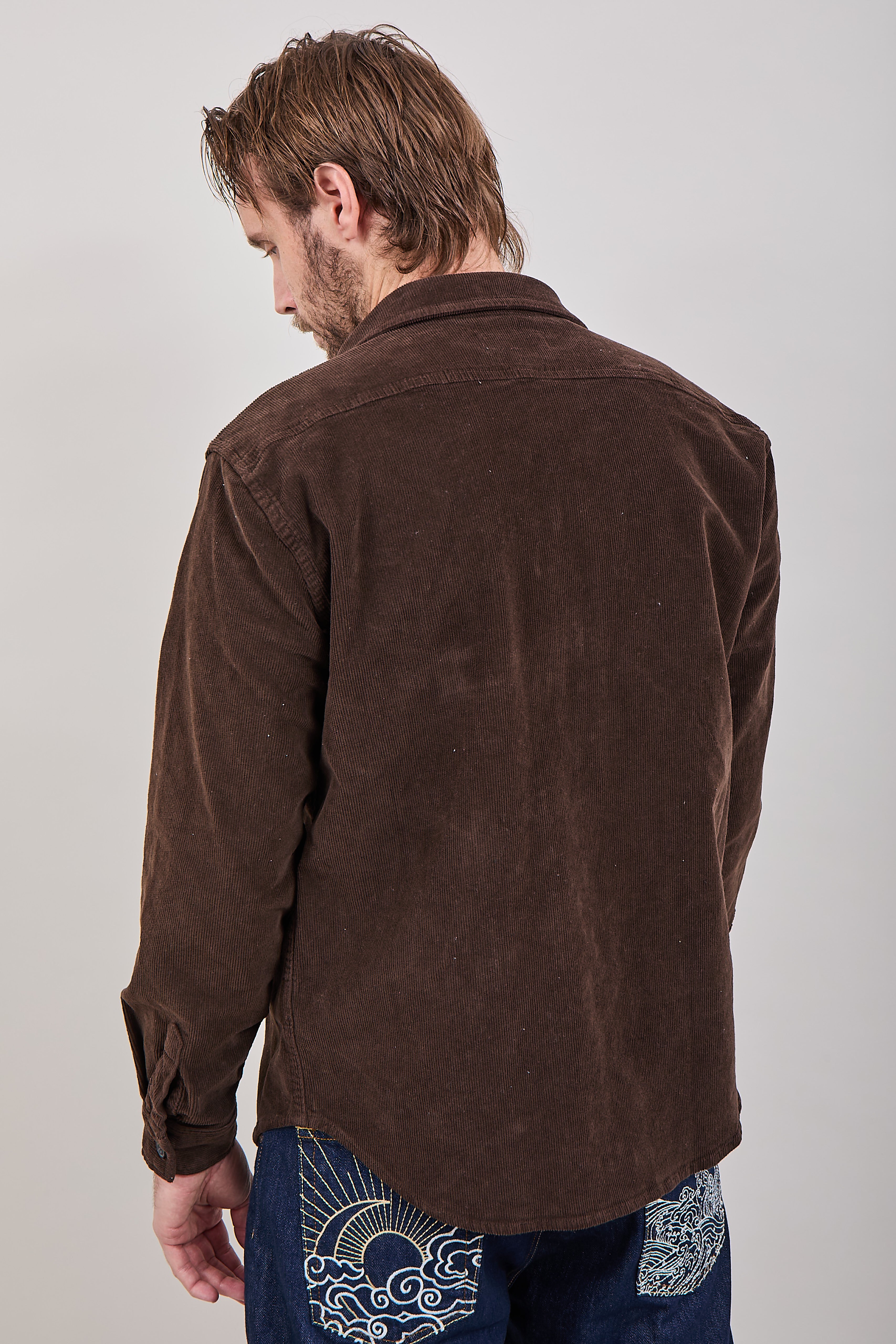 Camicia Clark Velluto Moka