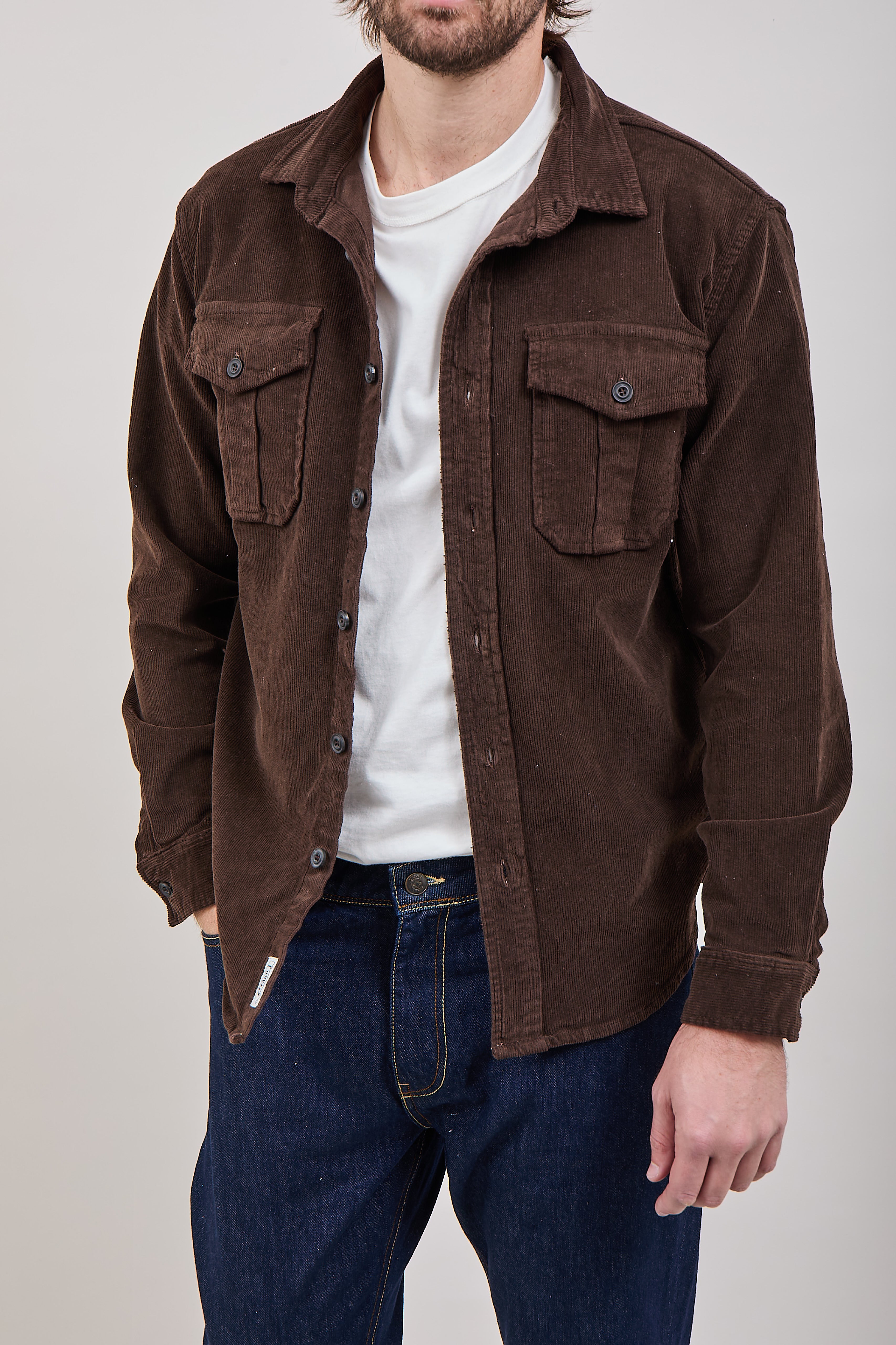 Camicia Clark Velluto Moka