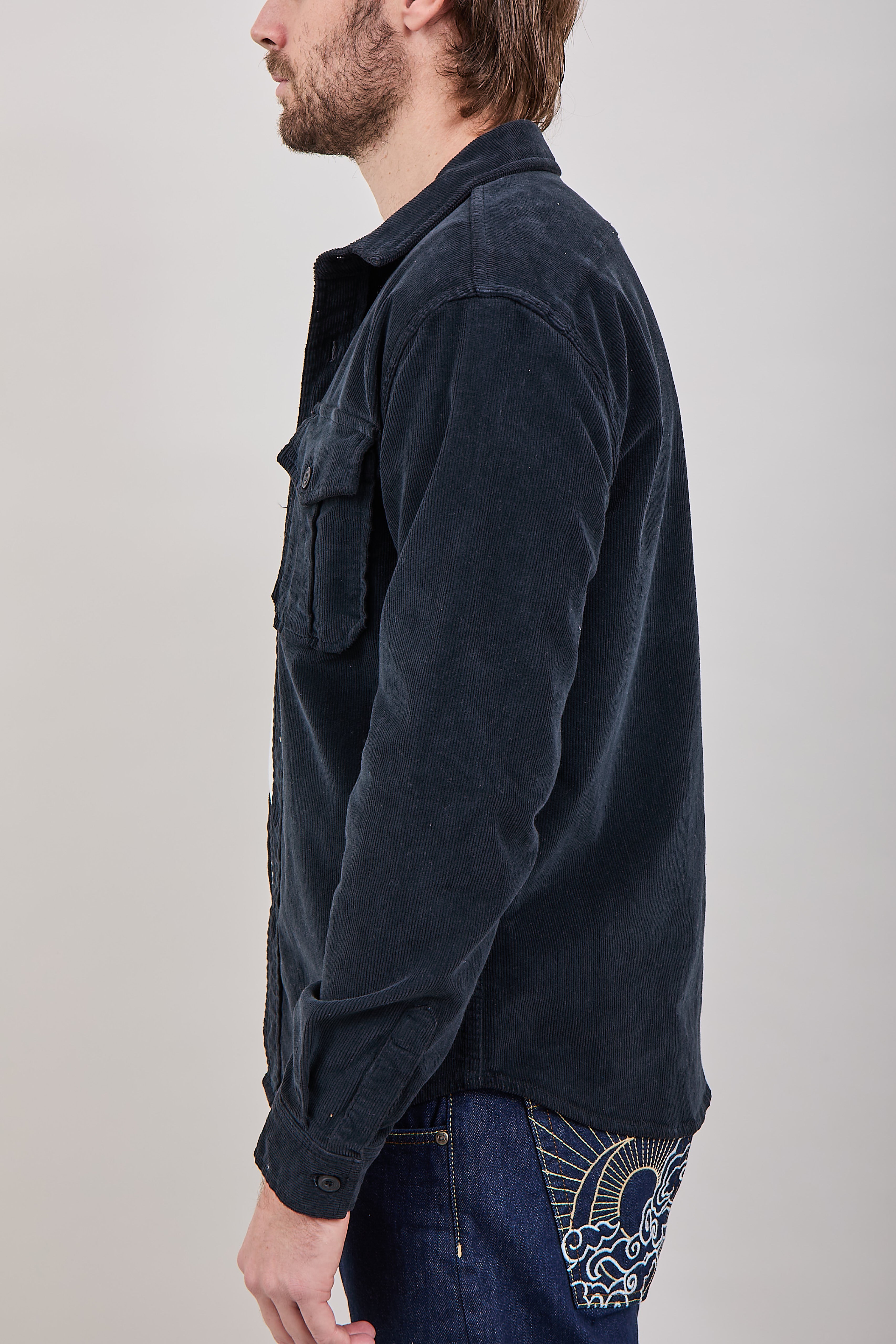 Camicia Clark Velluto Nero