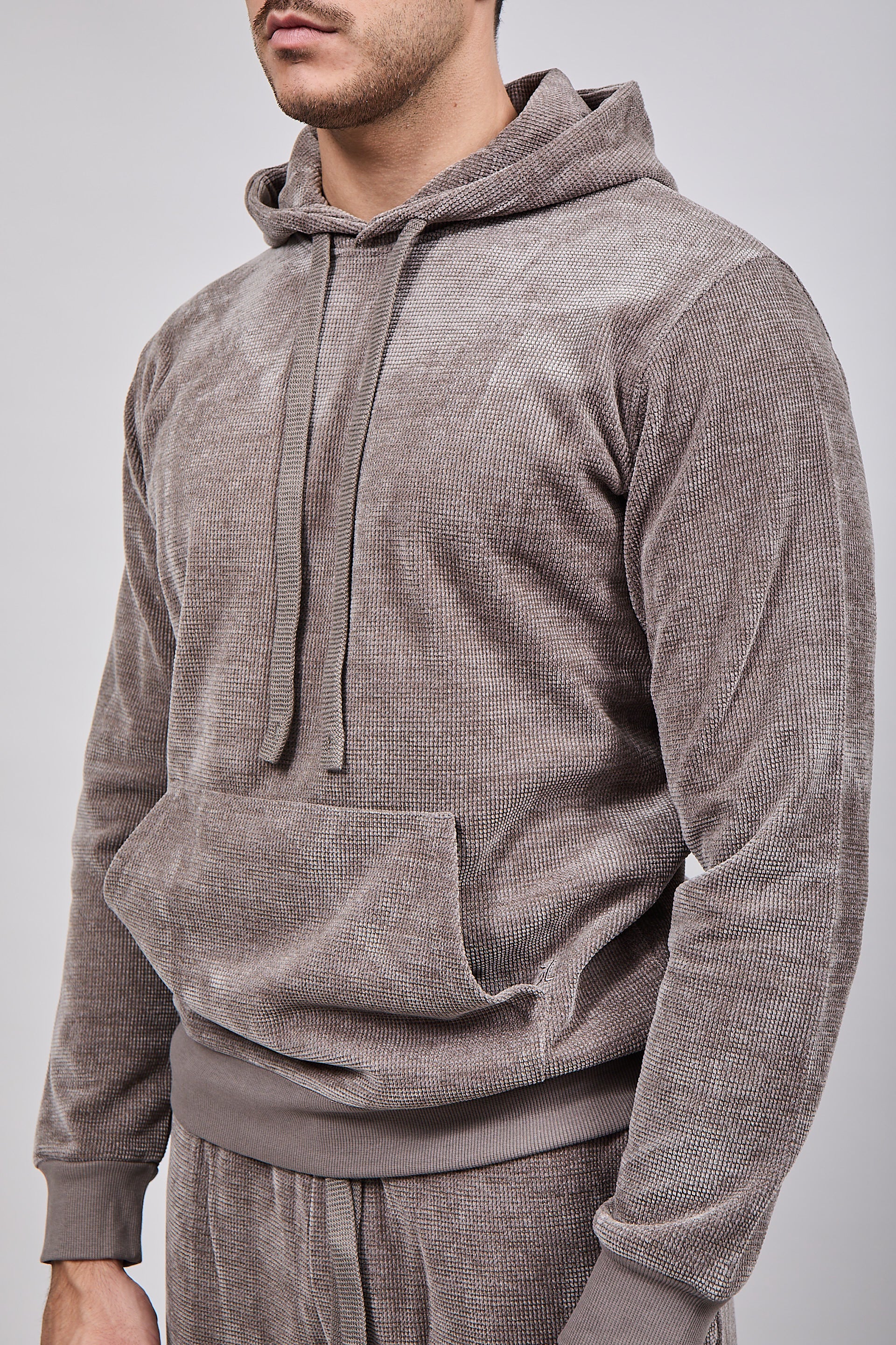 Felpa Gianni Lupo Velluto Mud 2290