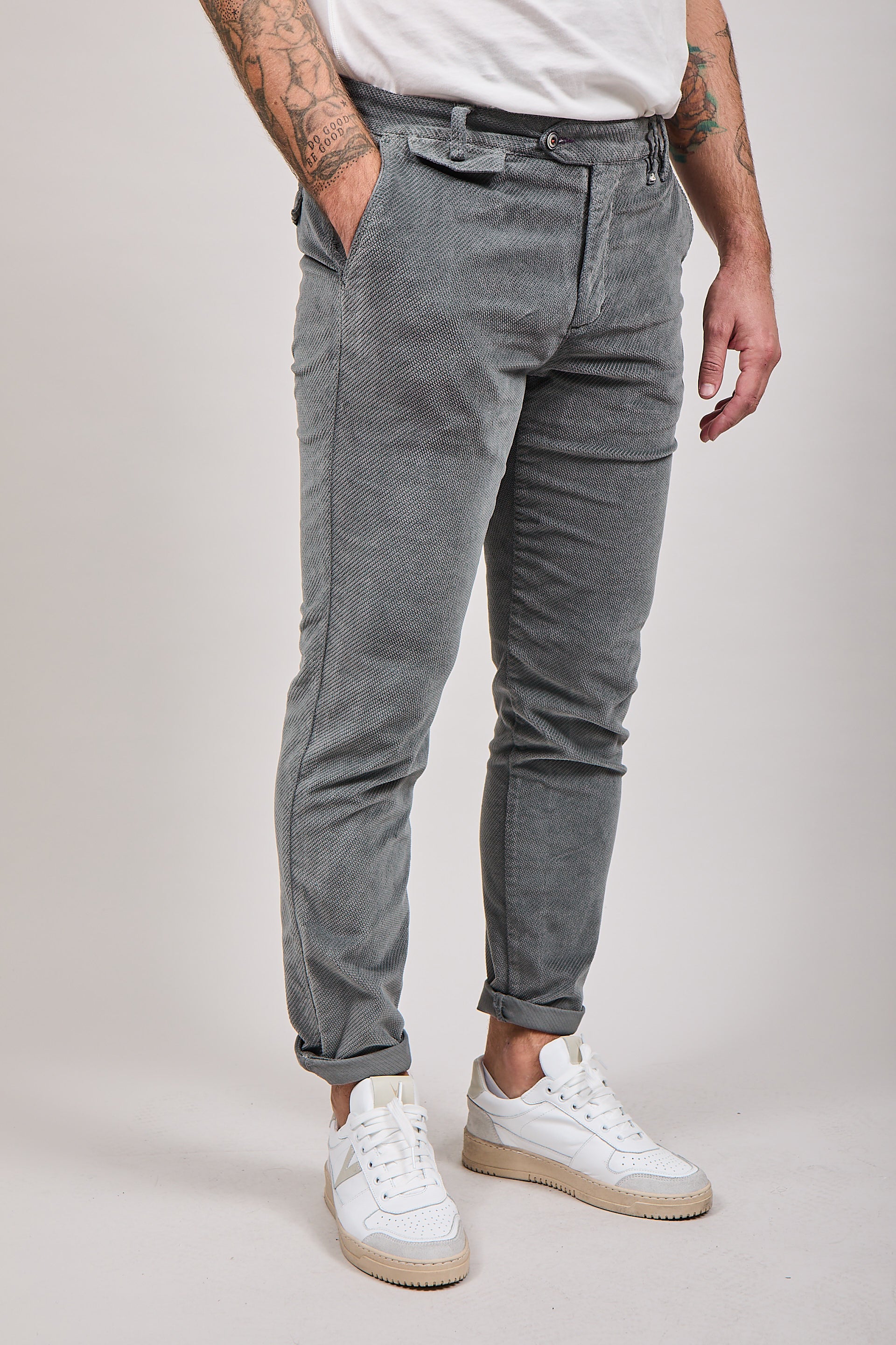 Pantalone velluto Berna chinos 118 Topo