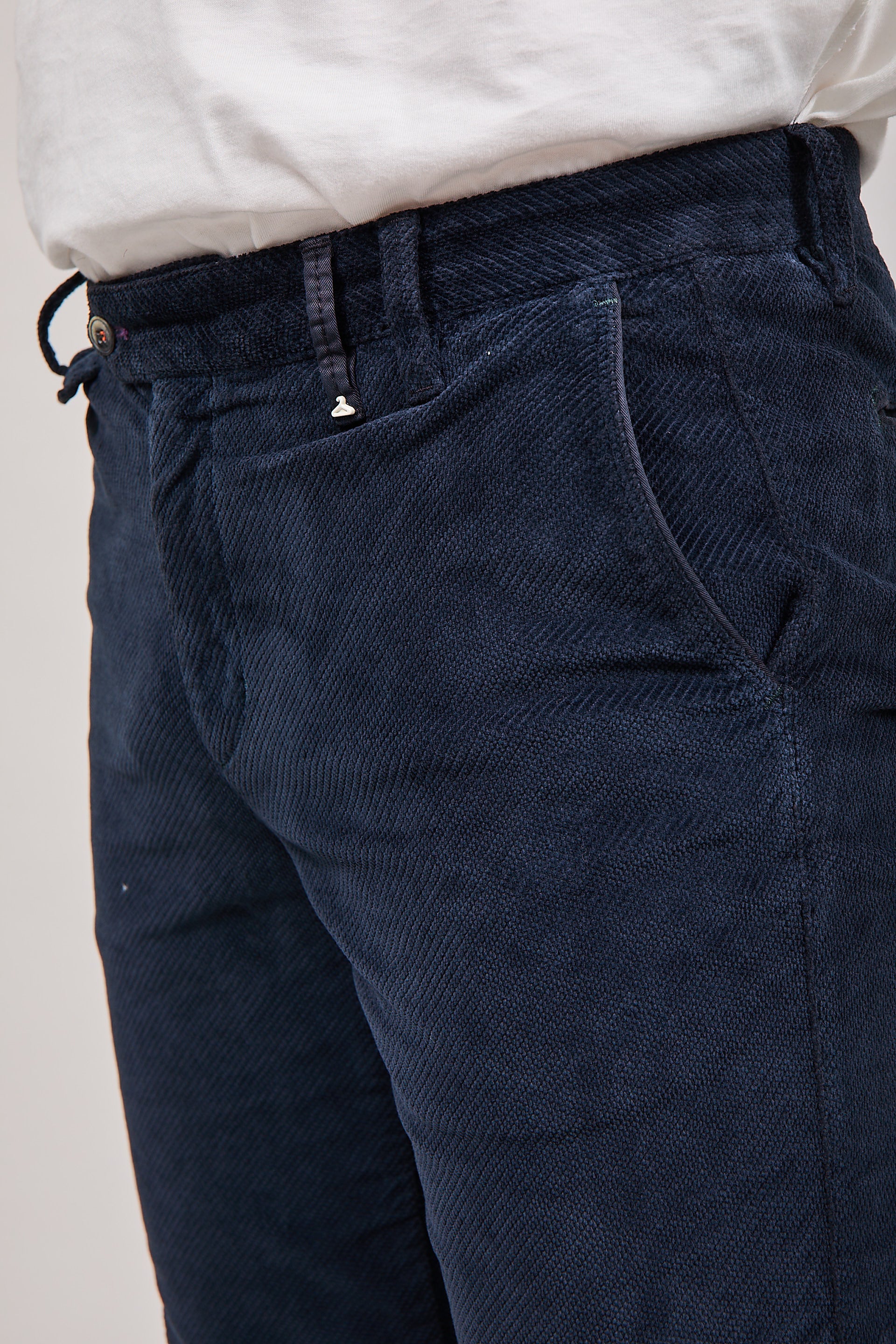 Pantalone velluto Berna chinos 118 Blu