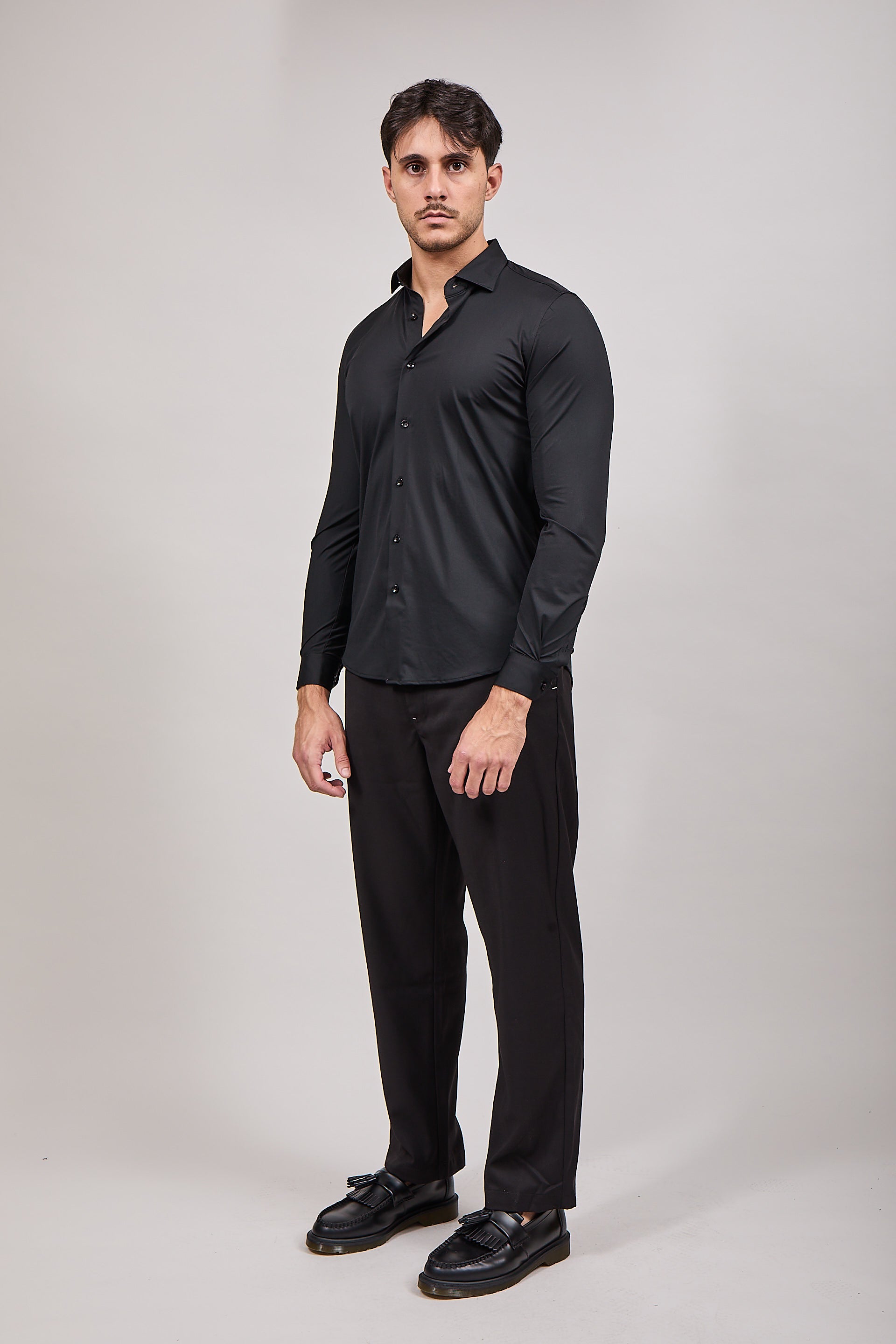 Camicia Over-D No-stiro Nera C10