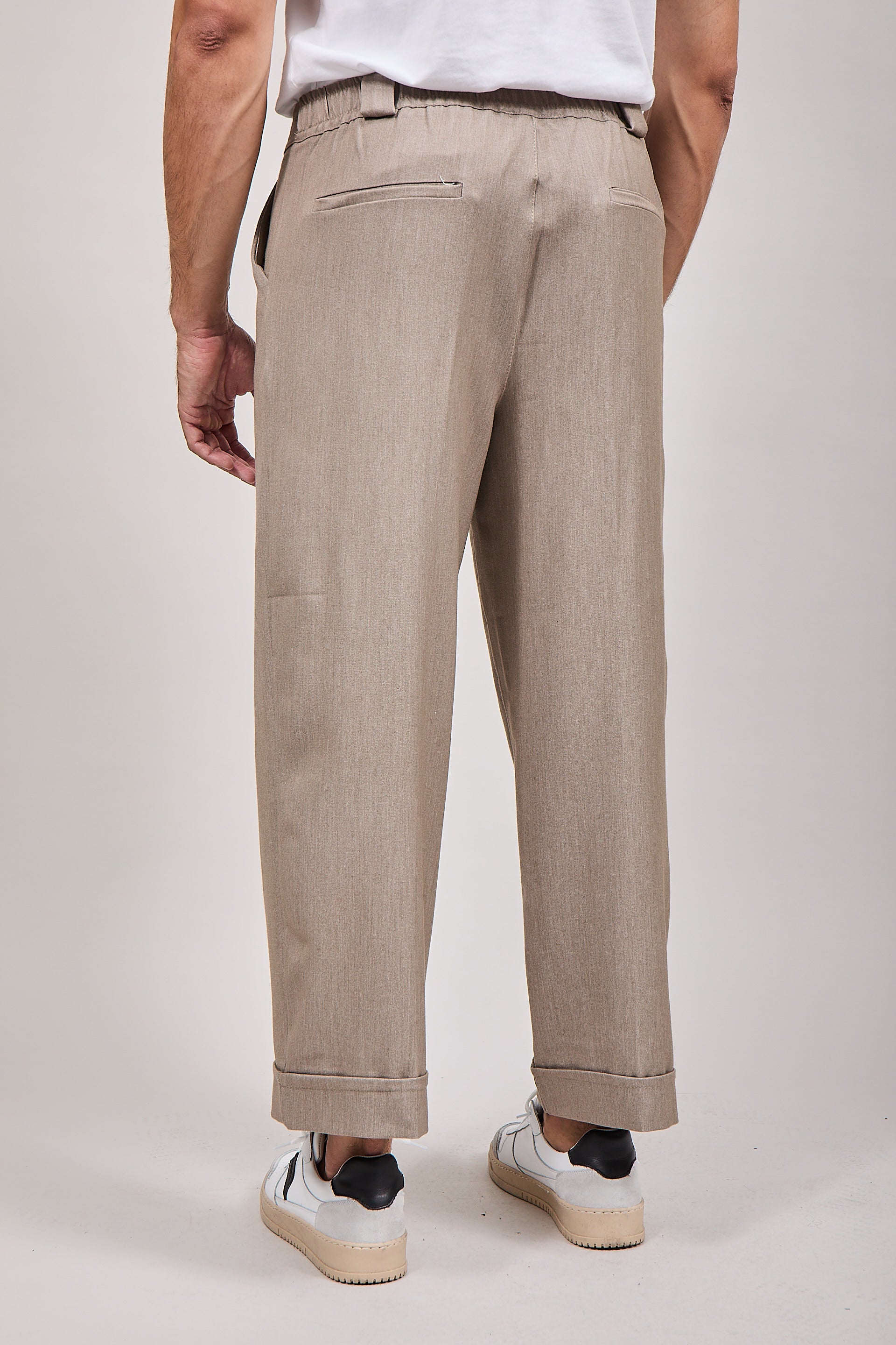 Pantalone NJB Risvolto Beige