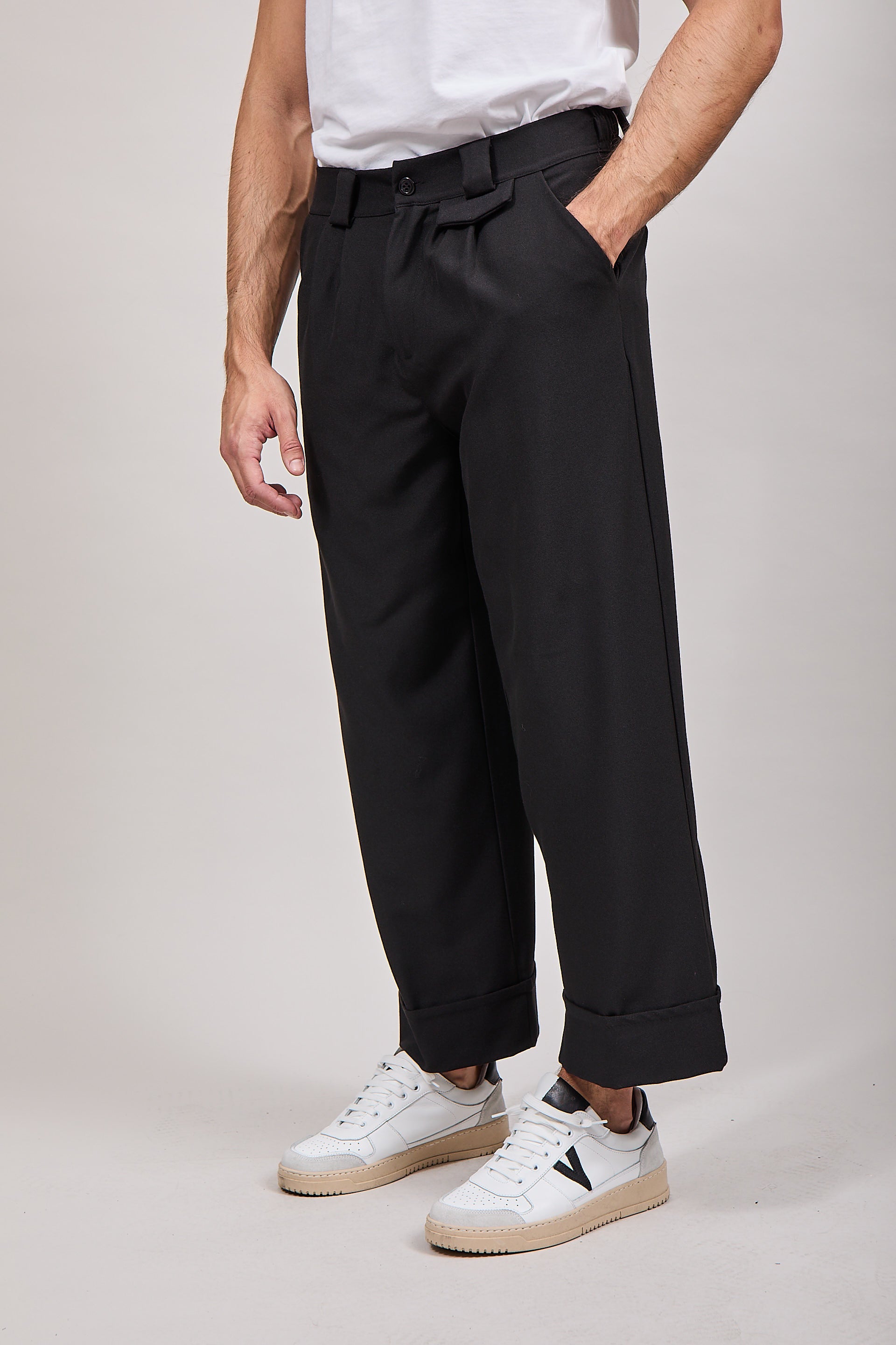 Pantalone NJB Risvolto Nero