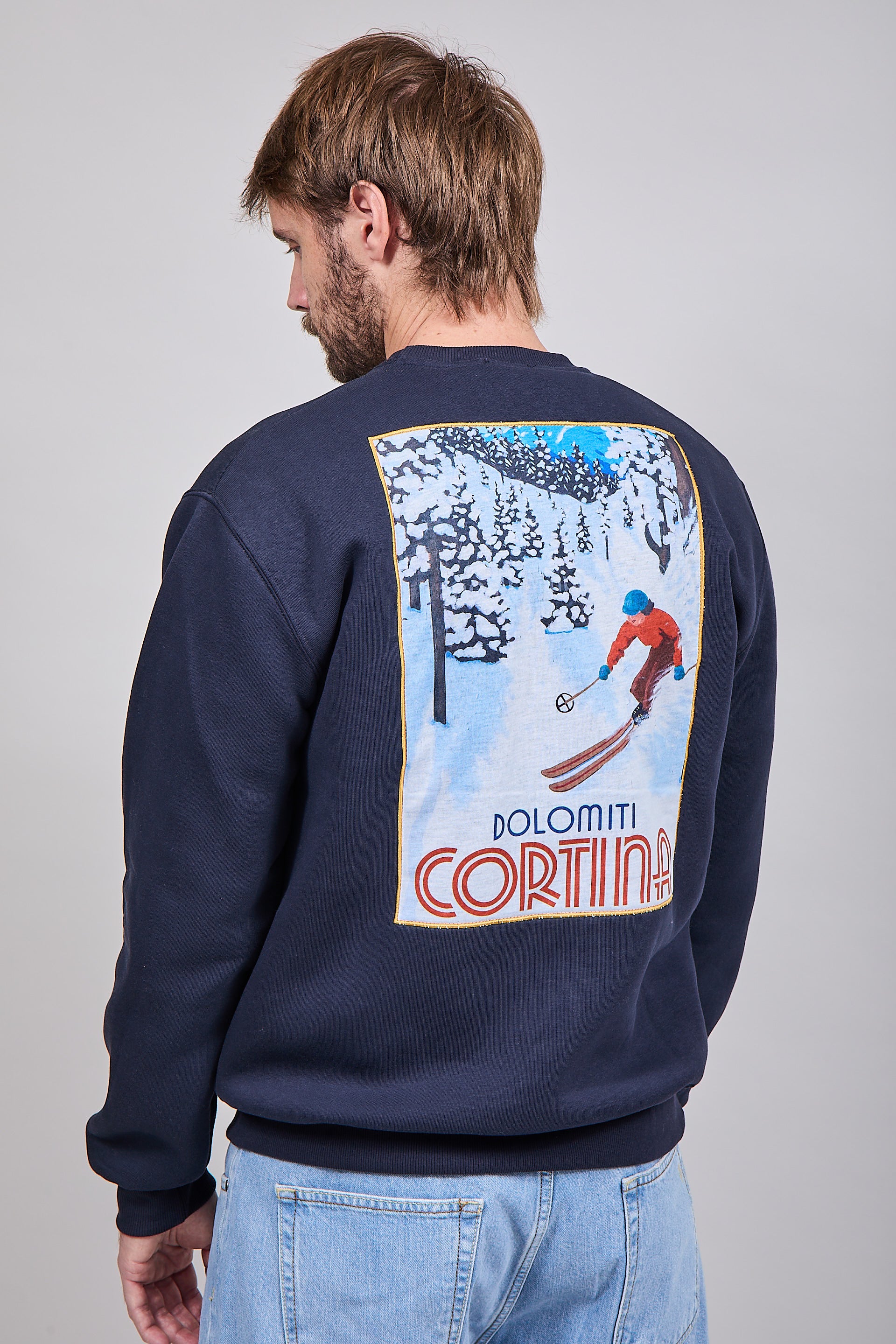 Felpa Berna Cortina Blu