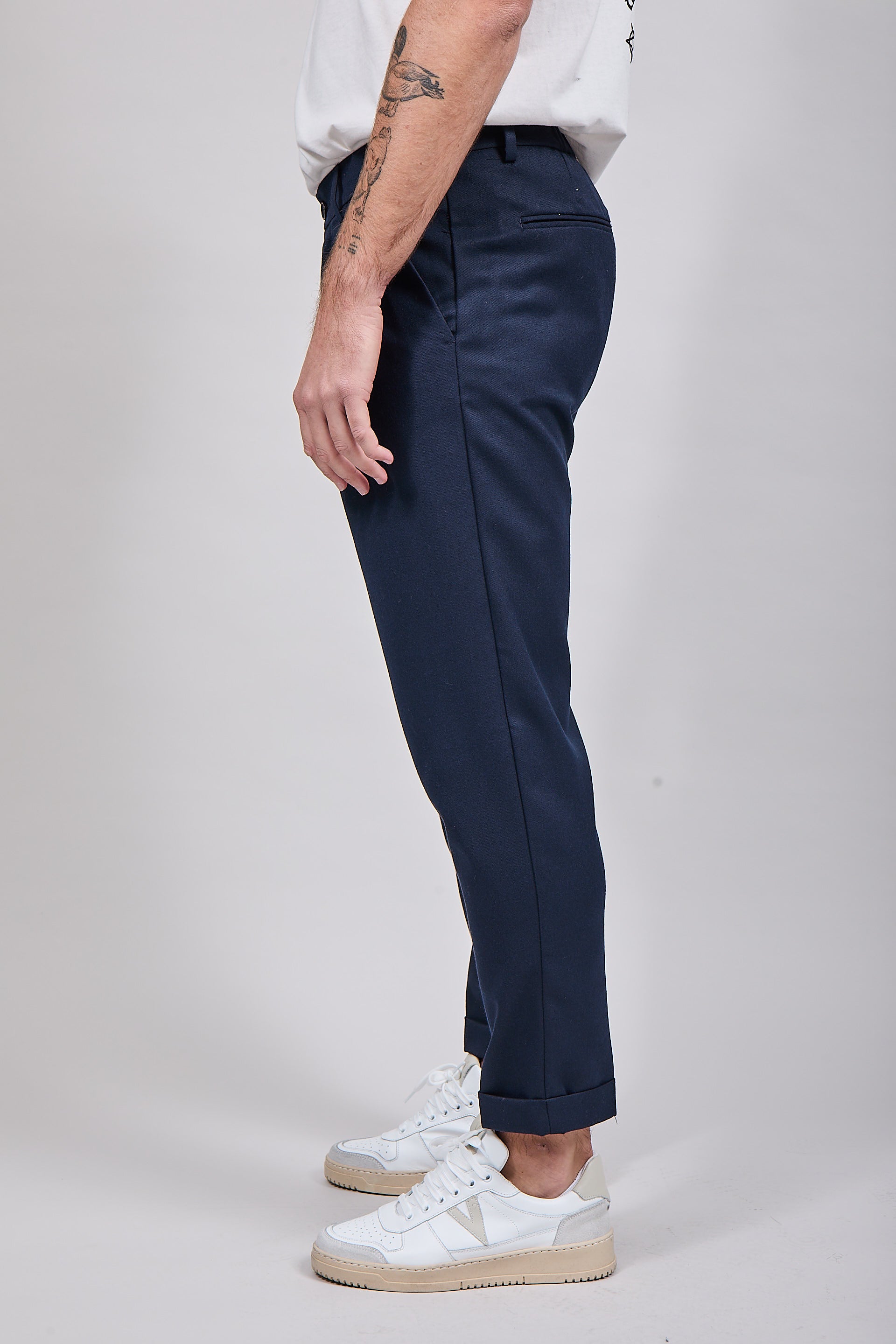 Pantalone Over-D Pince Blu P29