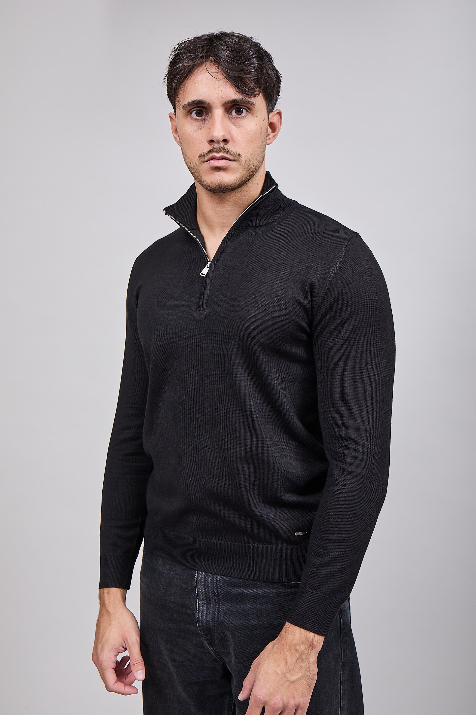 Lupetto Zip Gianni Lupo 35136 Black