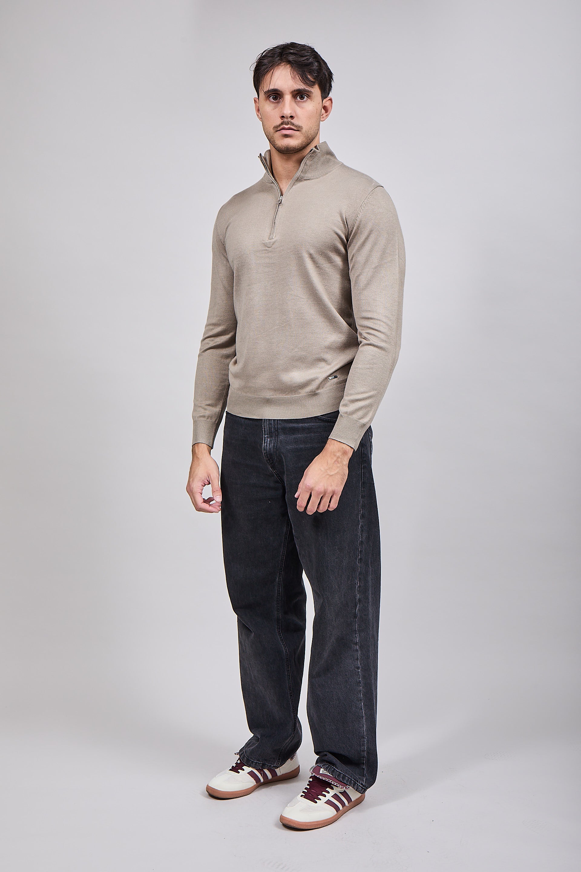 Lupetto Zip Gianni Lupo 35136 Camel