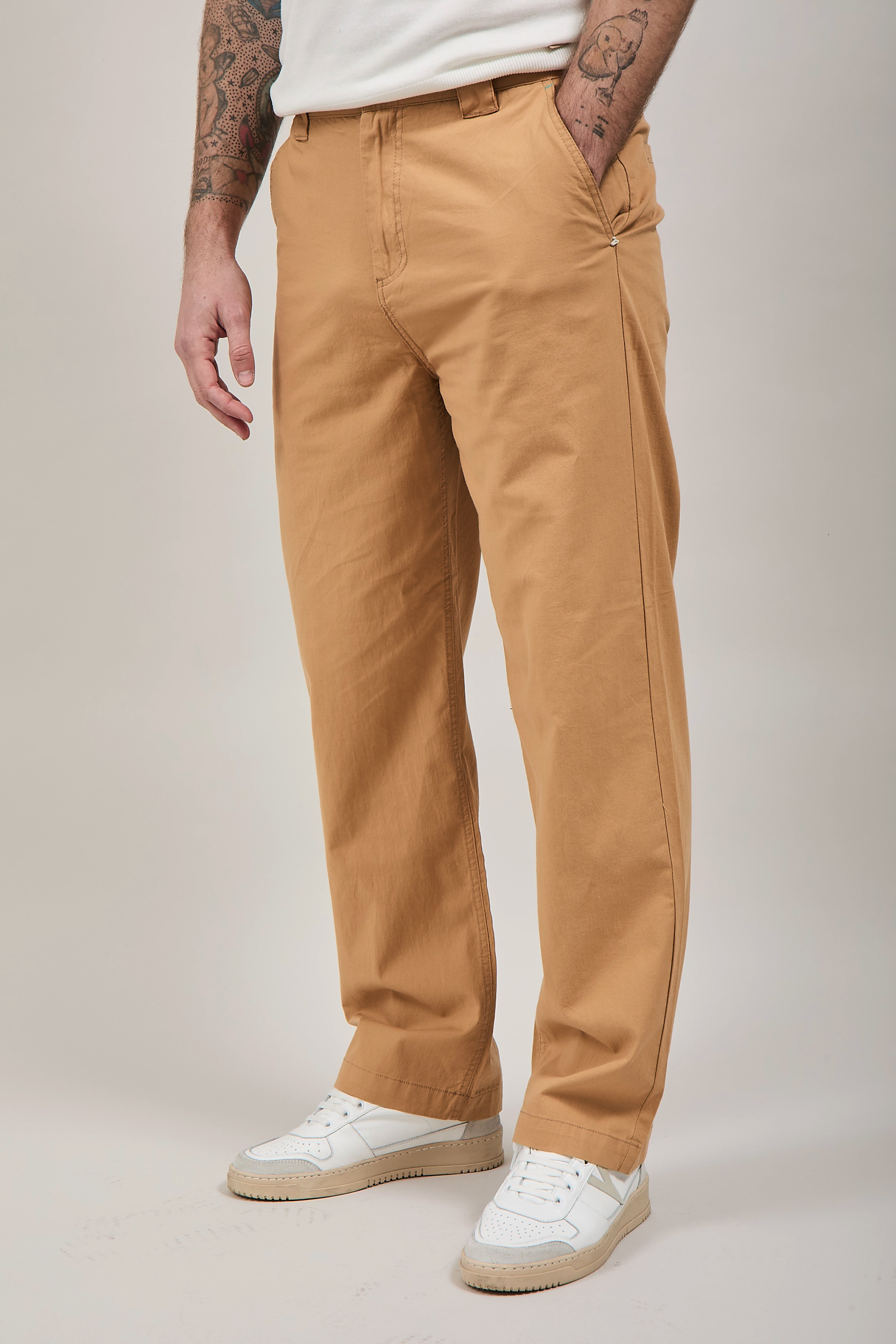 Pantalone Berna Lino Cammello 1283