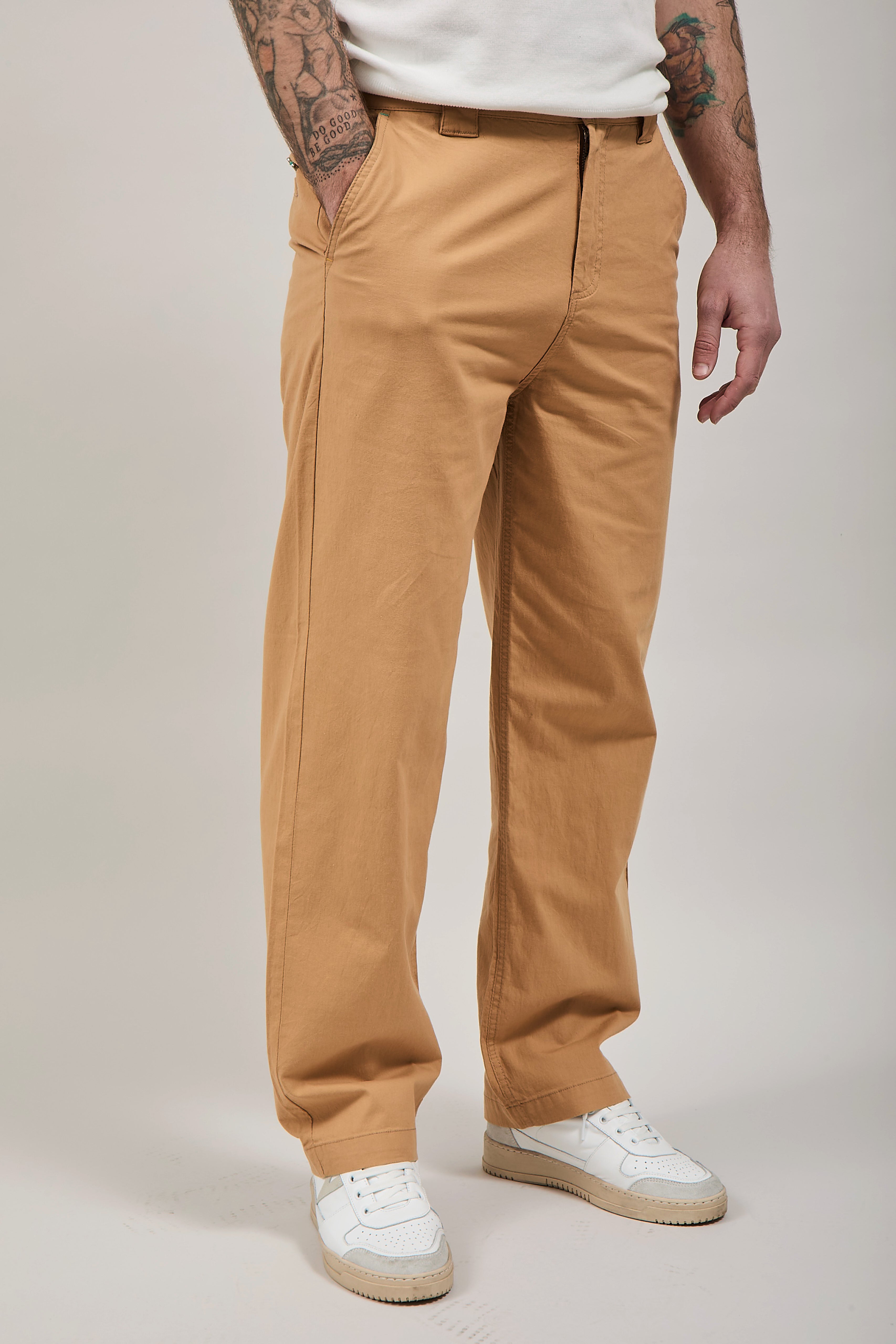 Pantalone Berna Lino Cammello 1283