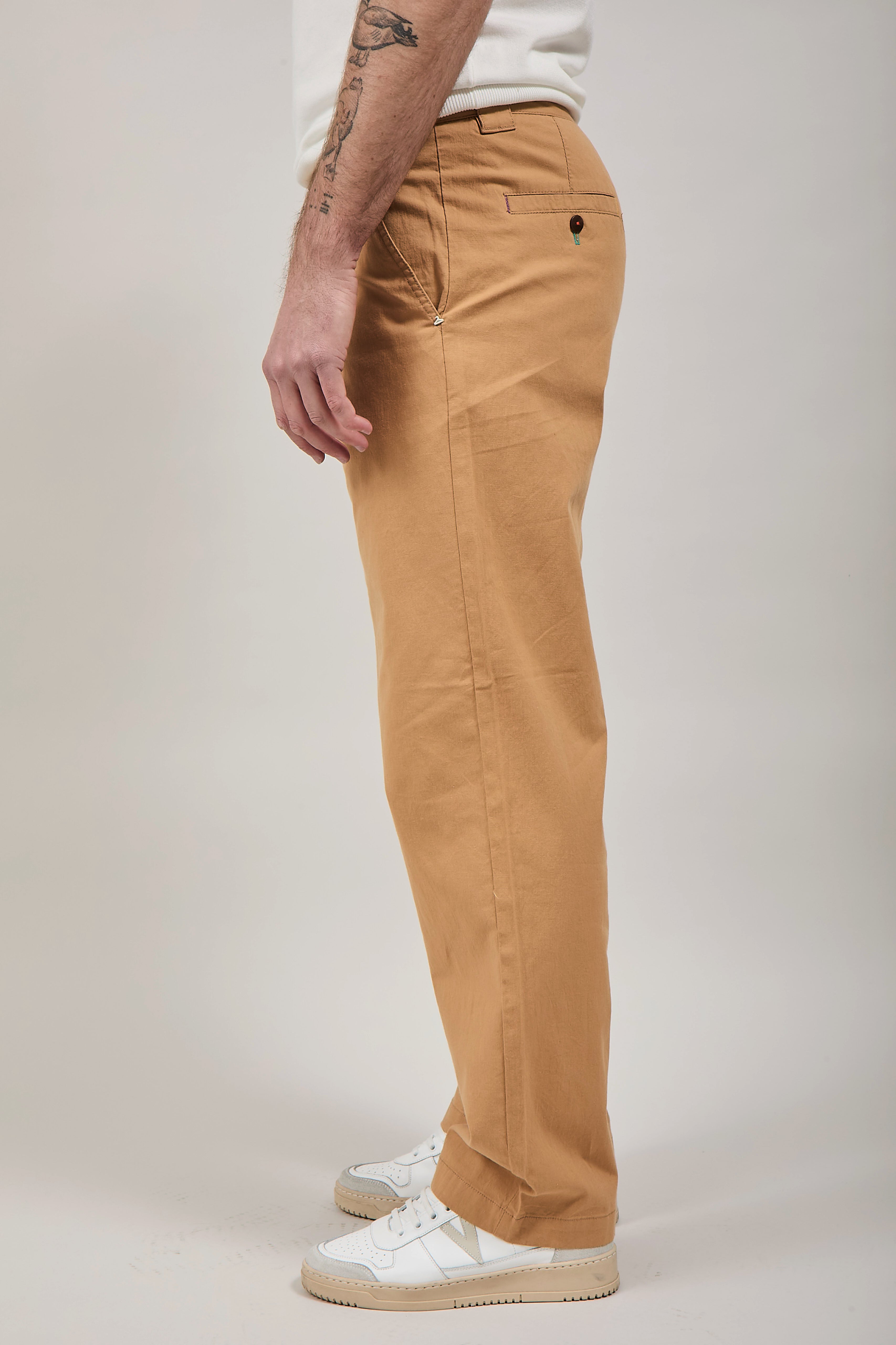 Pantalone Berna Lino Cammello 1283