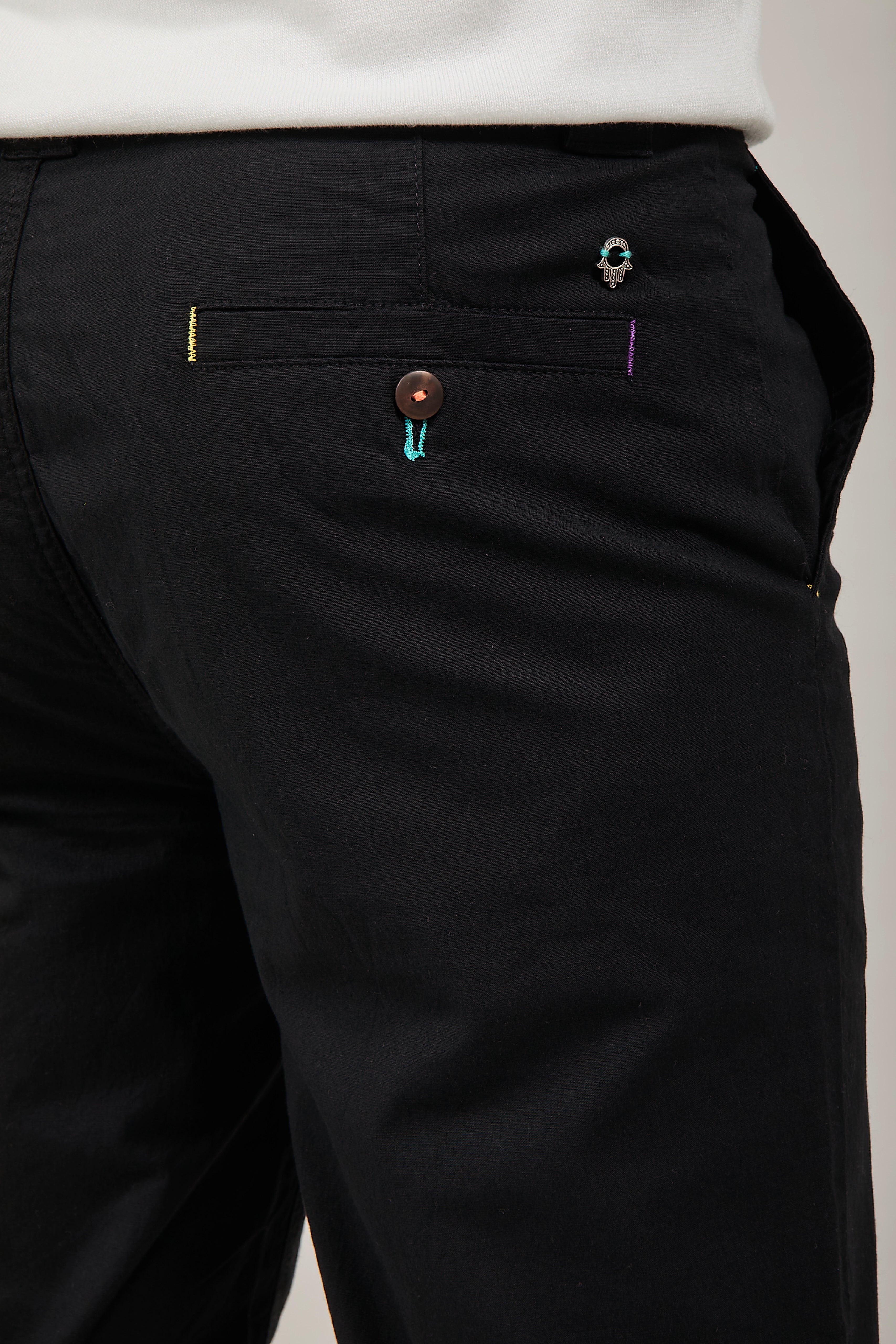Pantalone Berna Lino Nero 1283