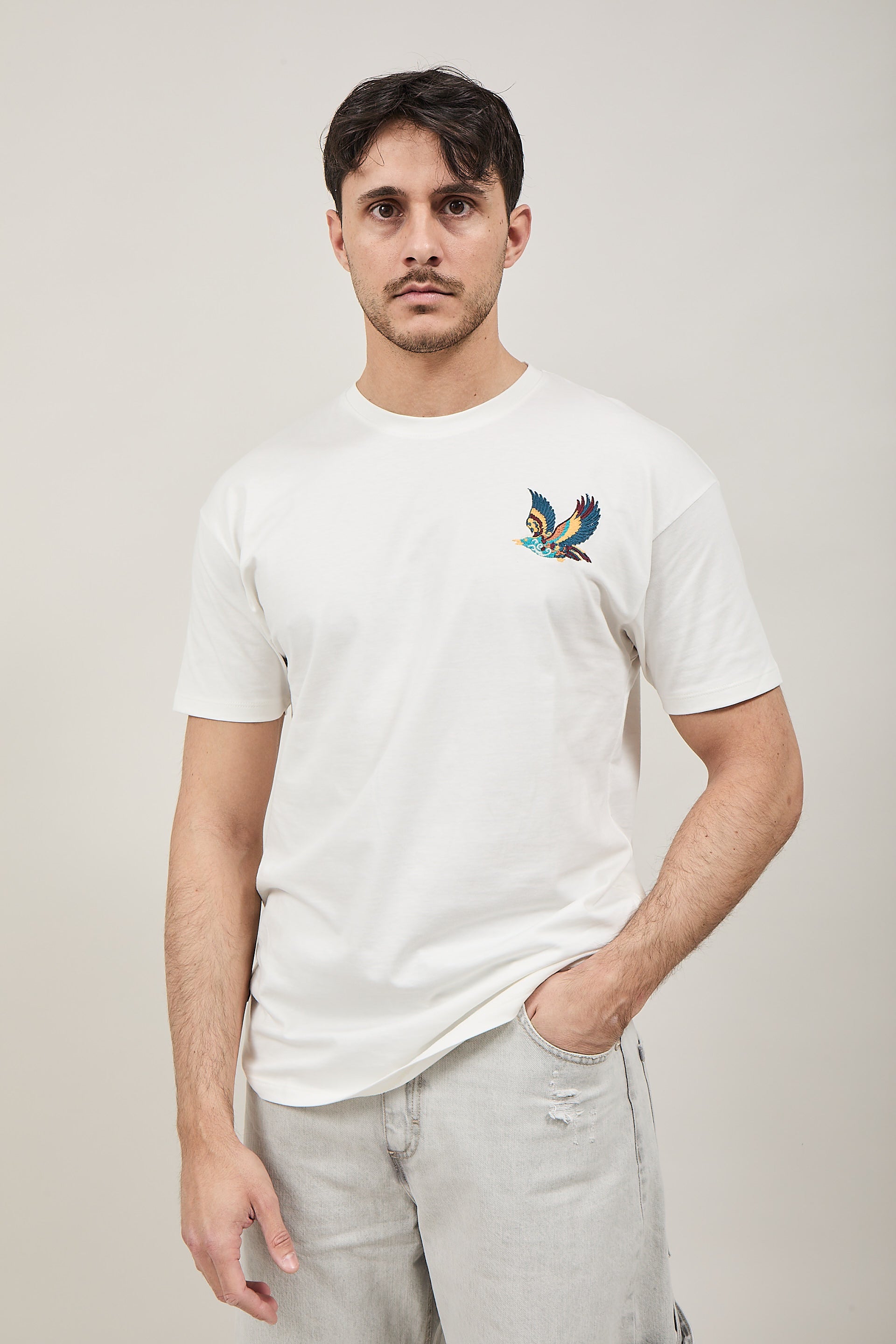 T-shirt V2 Fenice panna