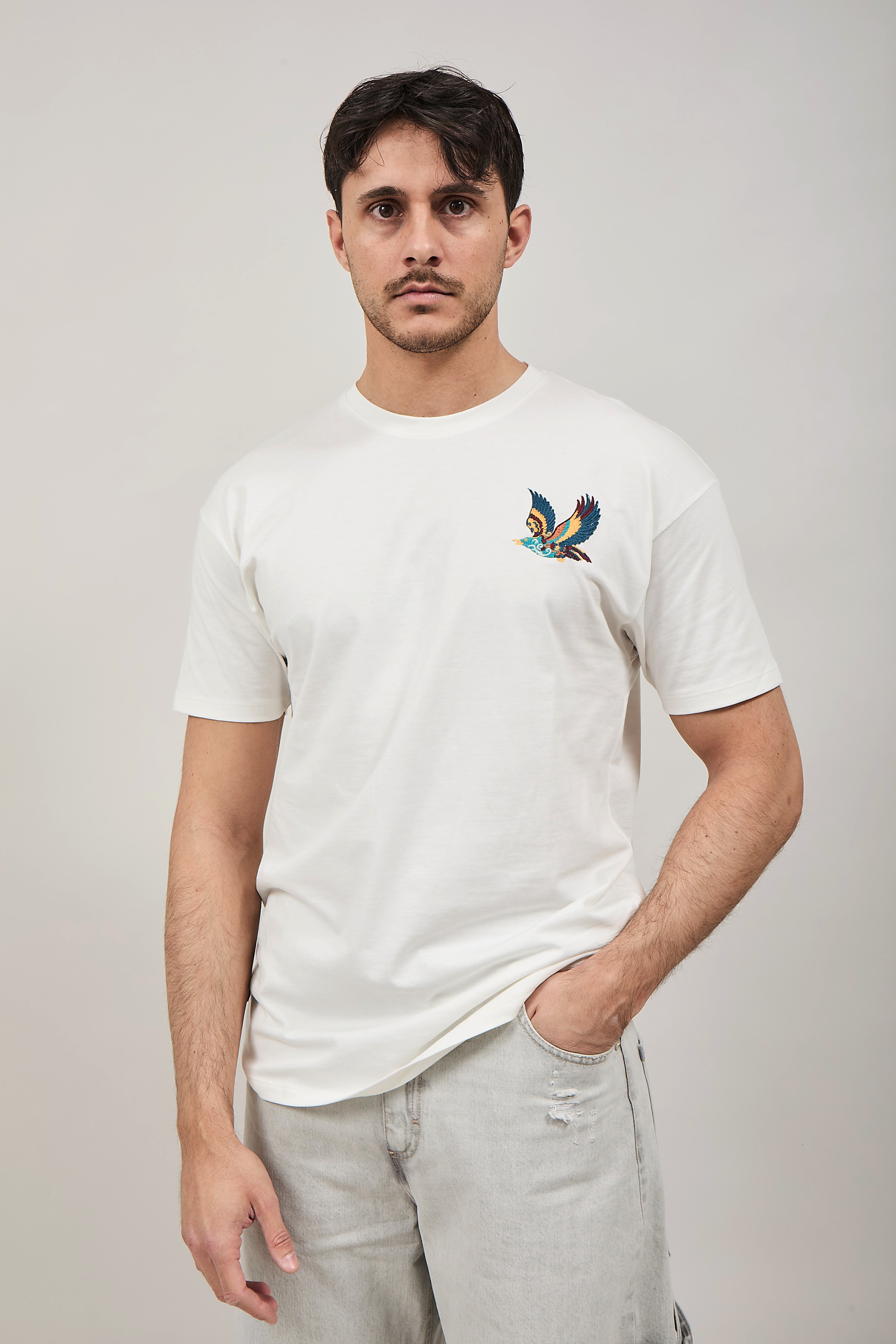 T-shirt V2 Fenice panna