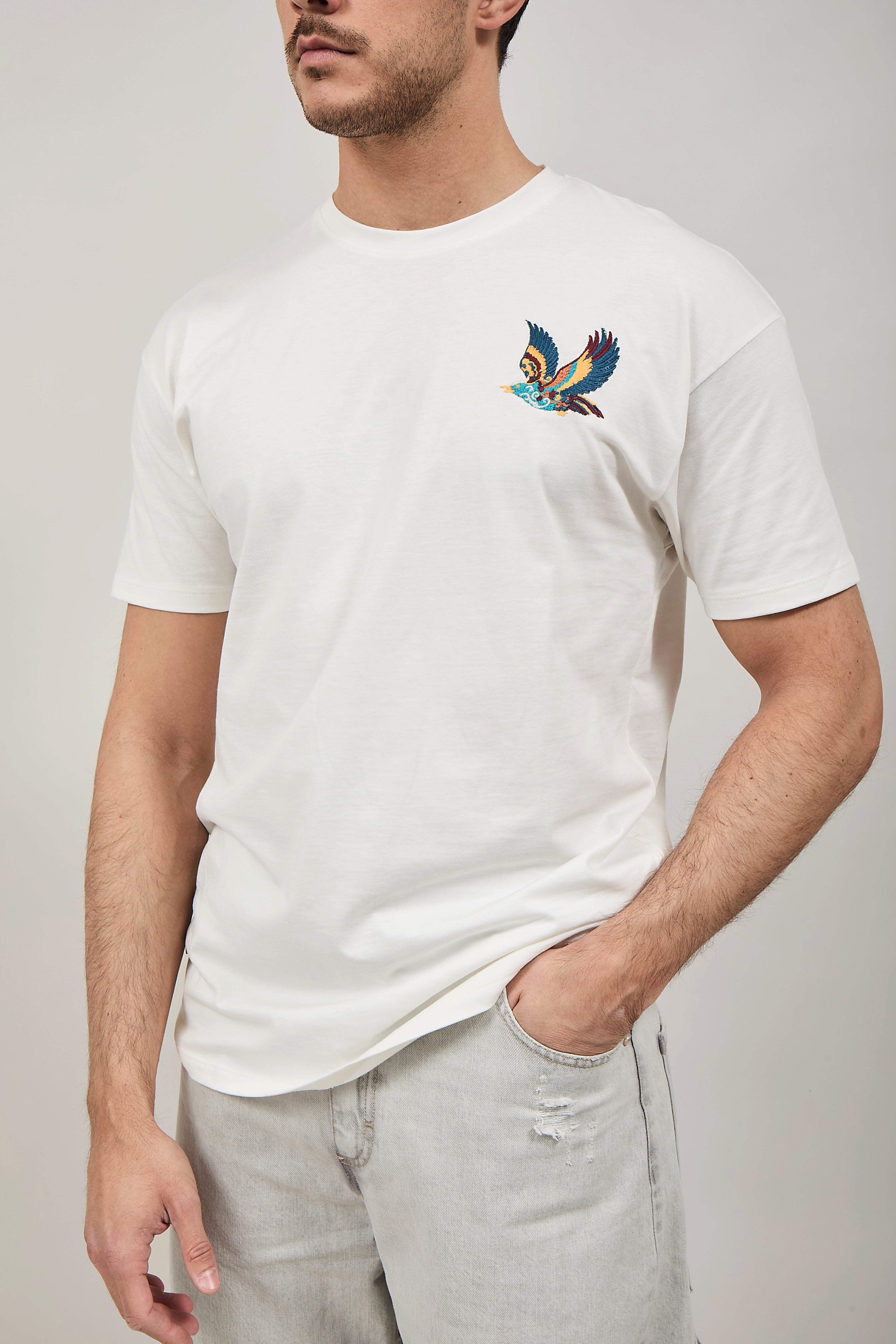 T-shirt V2 Fenice panna
