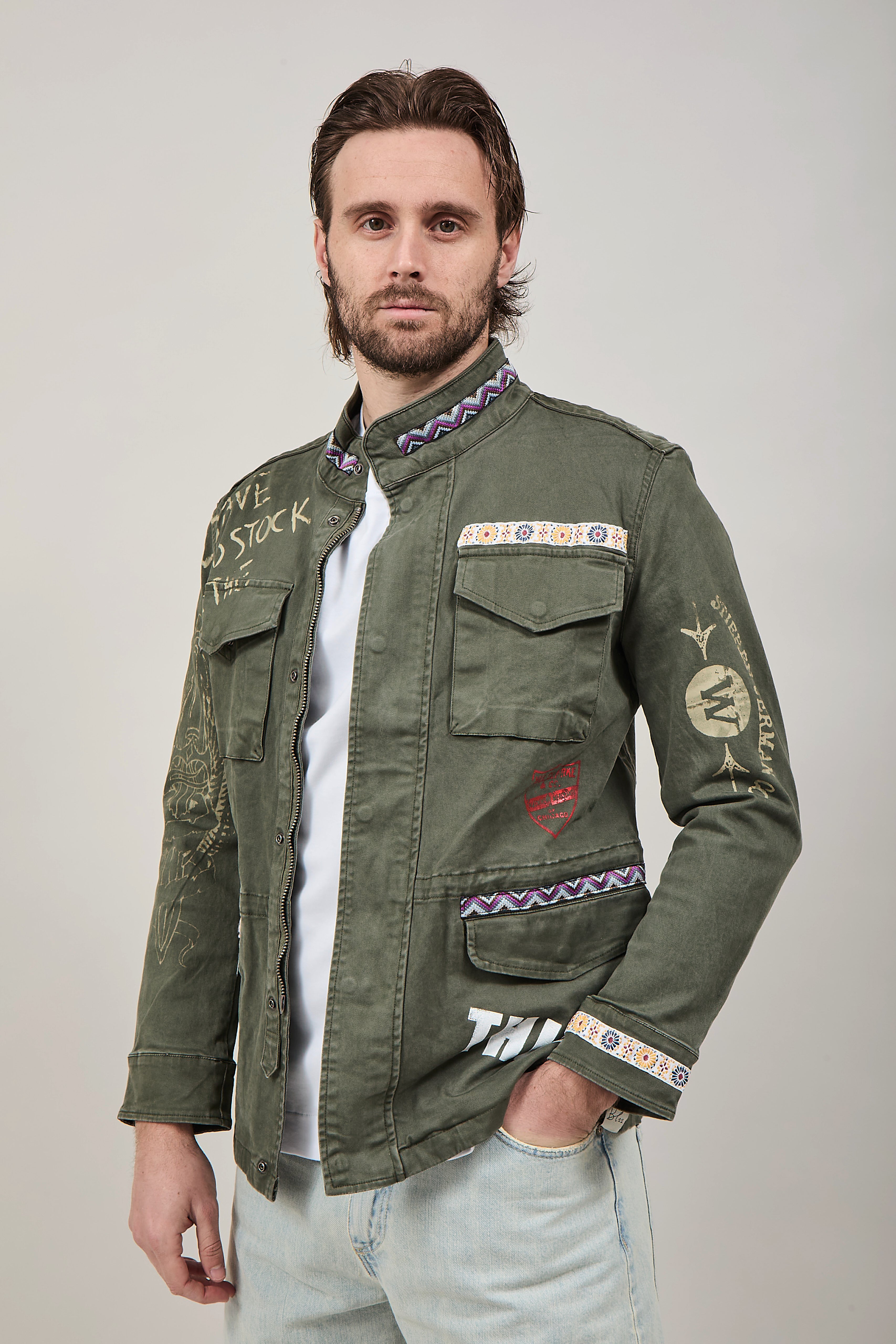 Sahariana Block Eleven Militare Print57