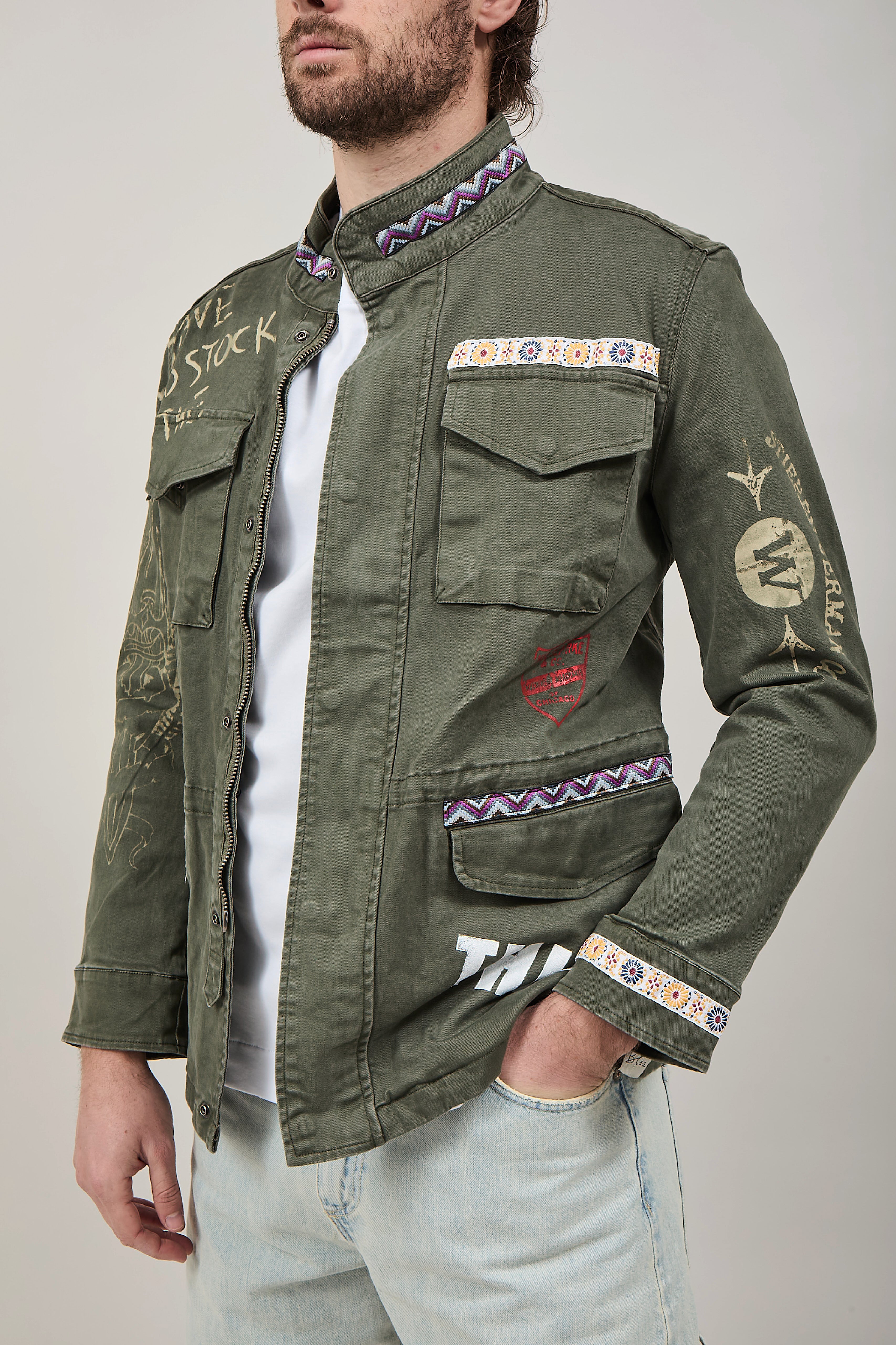 Sahariana Block Eleven Militare Print57