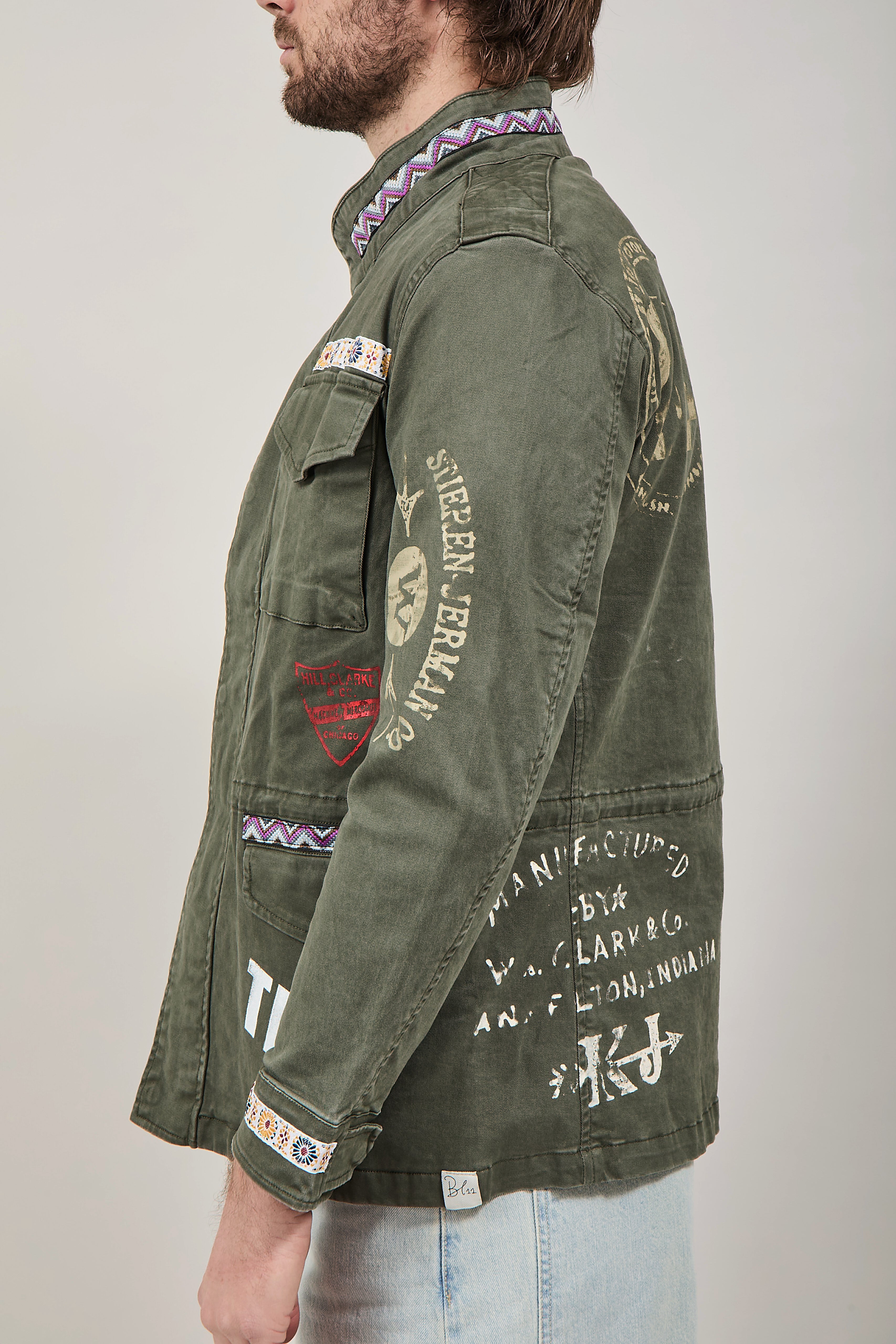 Sahariana Block Eleven Militare Print57