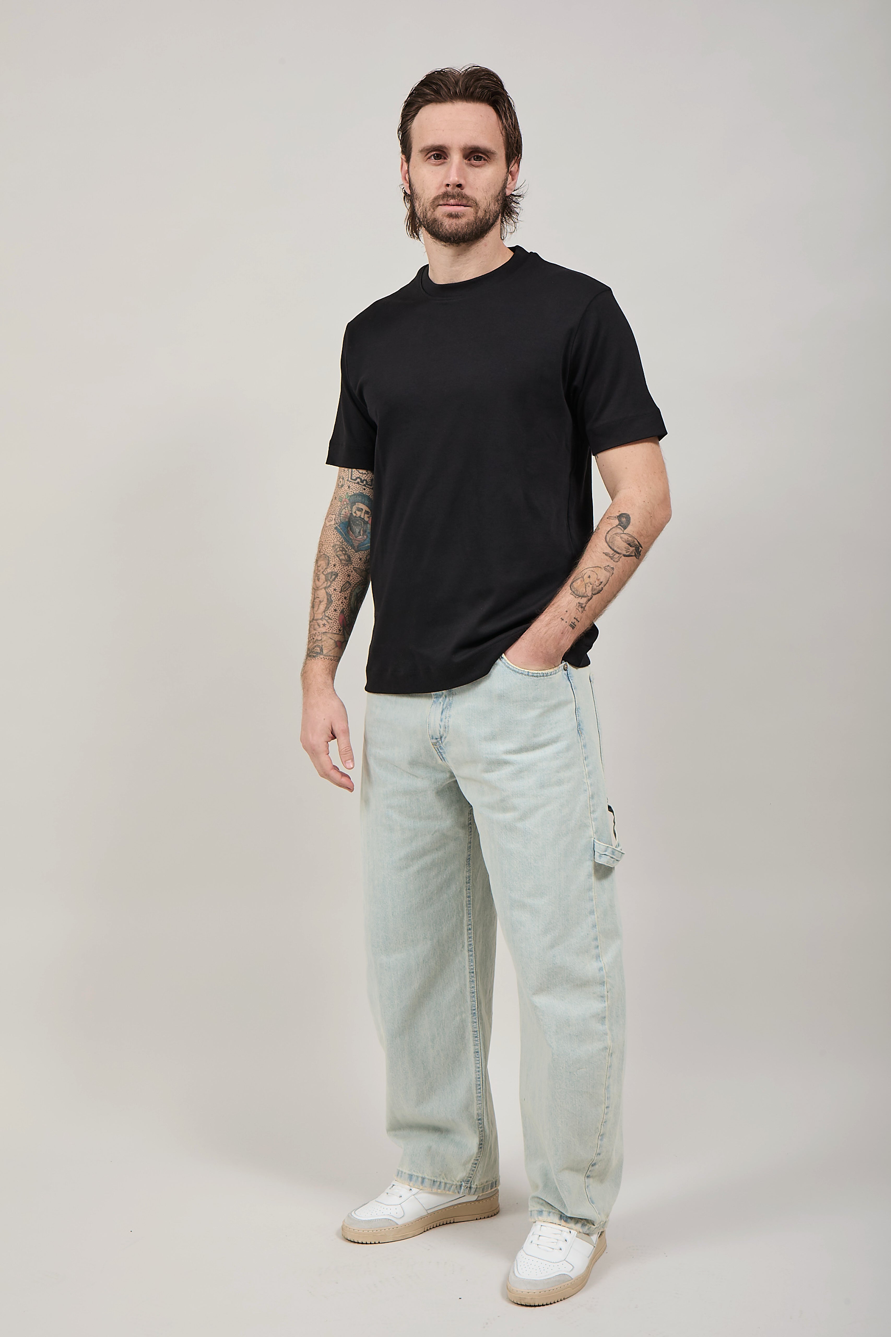 T-shirt Berna Interlock Nera