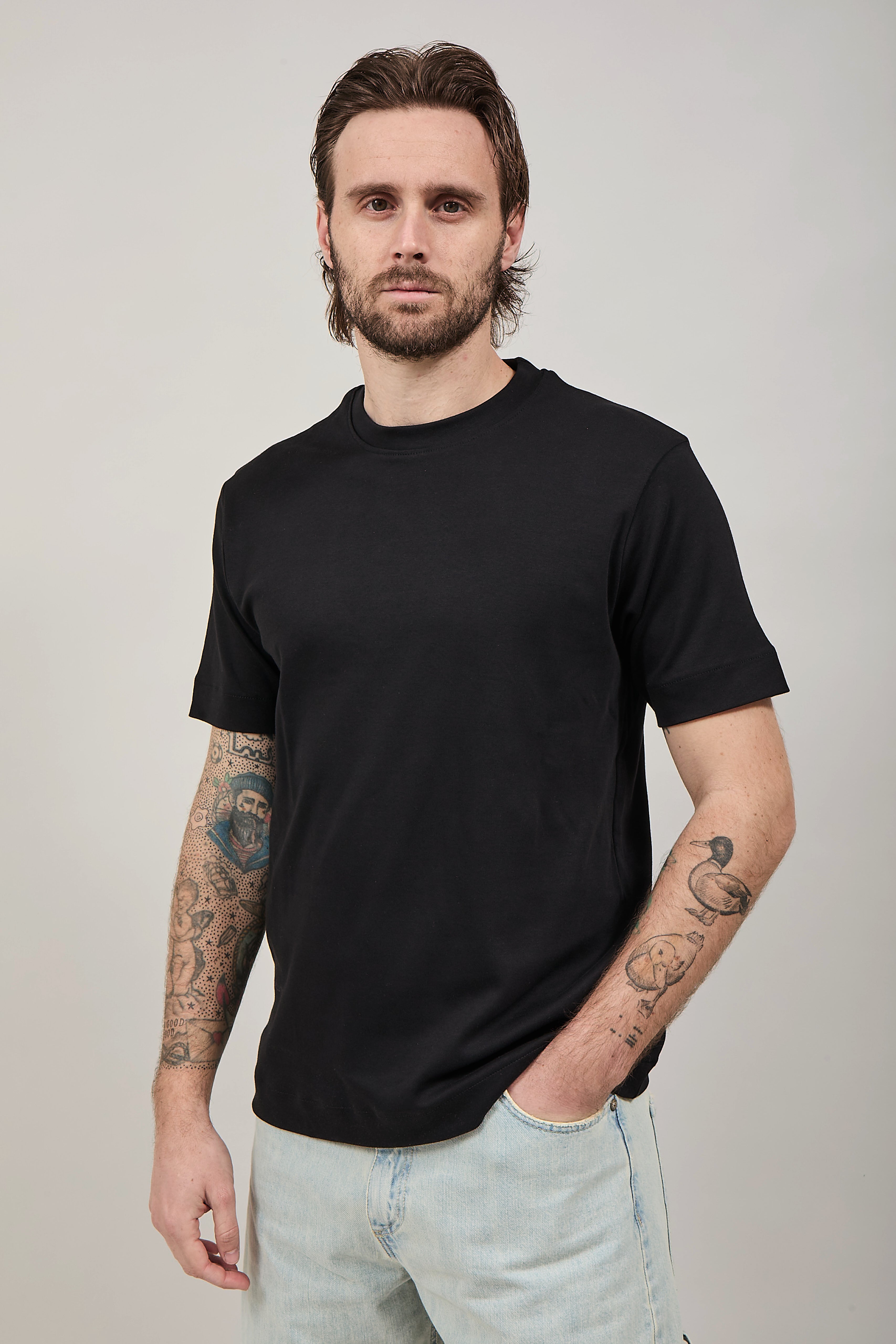 T-shirt Berna Interlock Nera