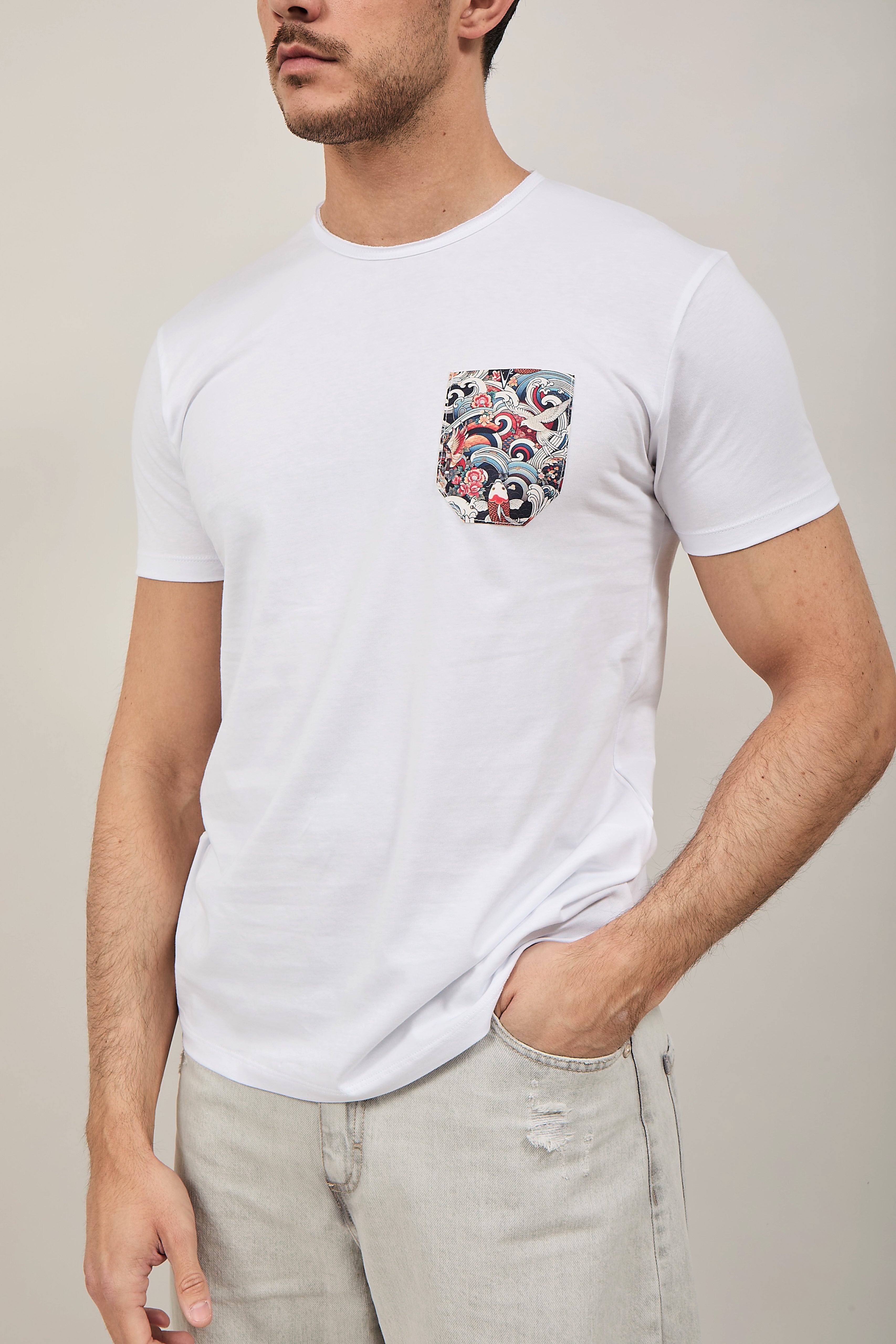 T-shirt V2 Taschino Bianca B1