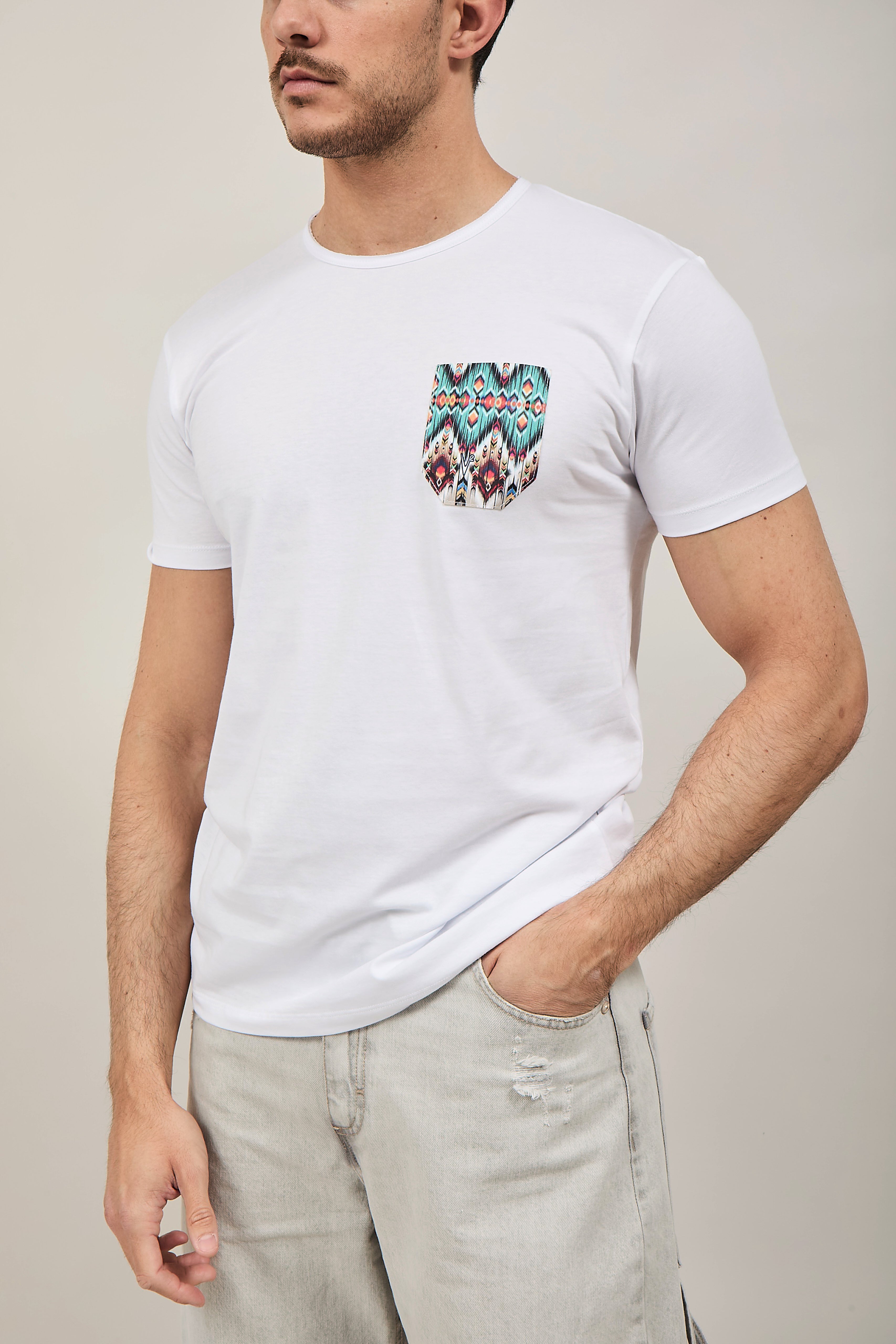 T-shirt V2 Taschino Bianca B2