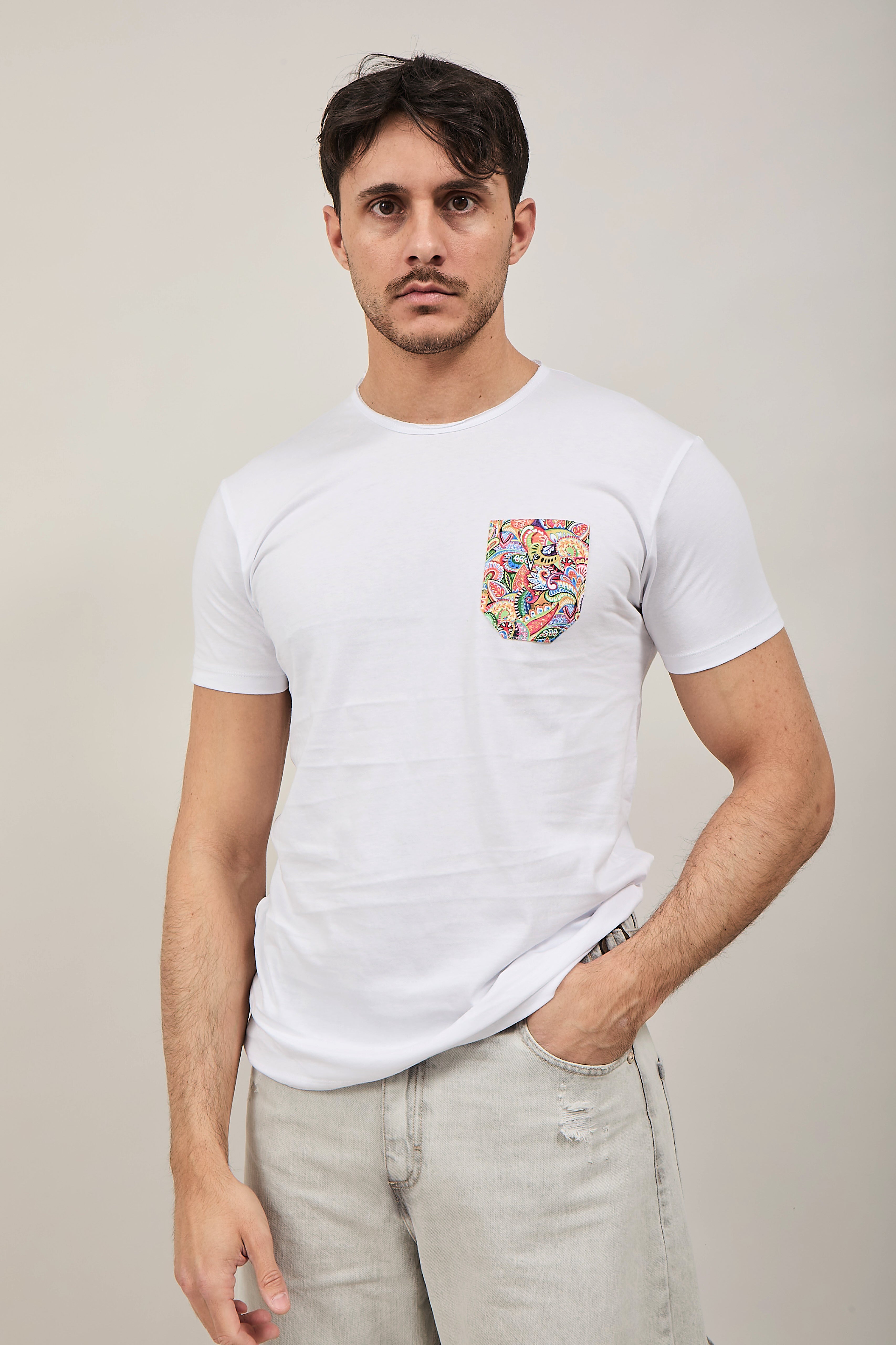 T-shirt V2 Taschino Bianca B6