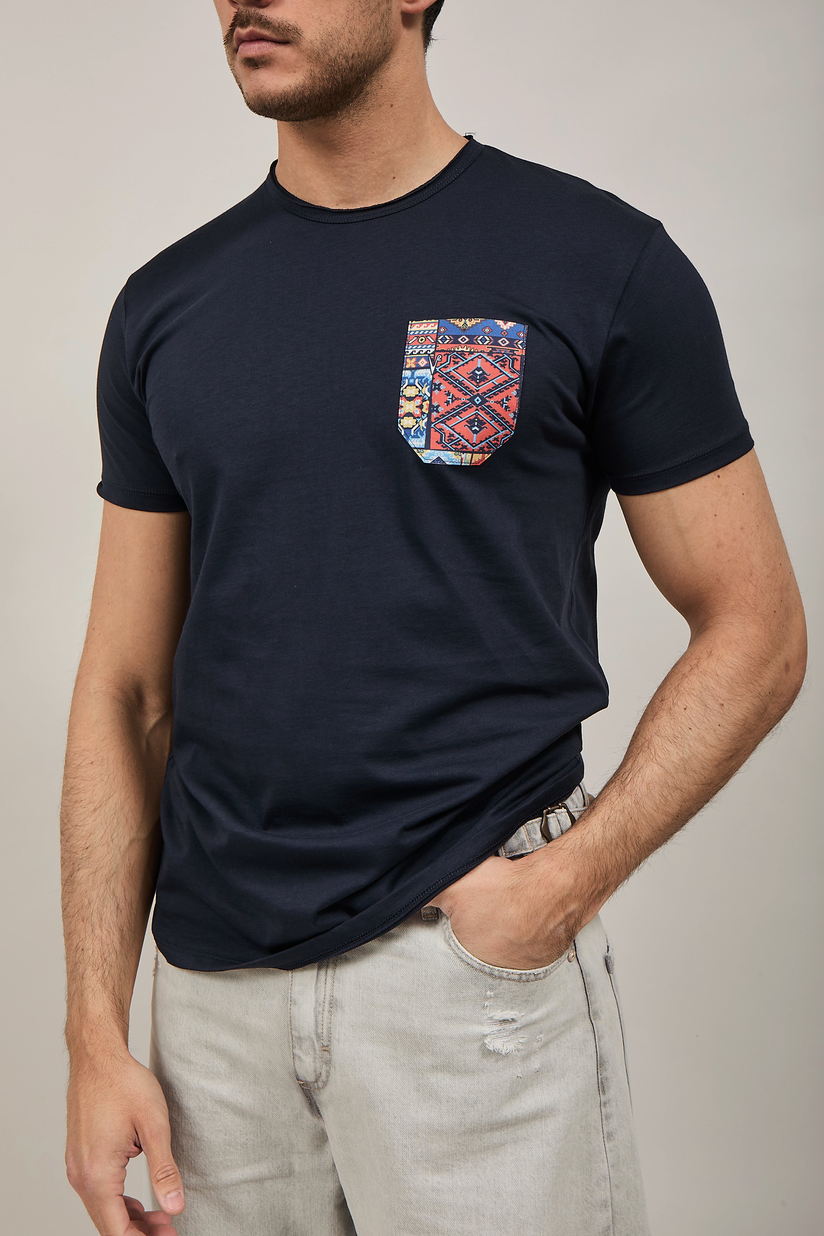 T-shirt V2 Taschino Blu BL8