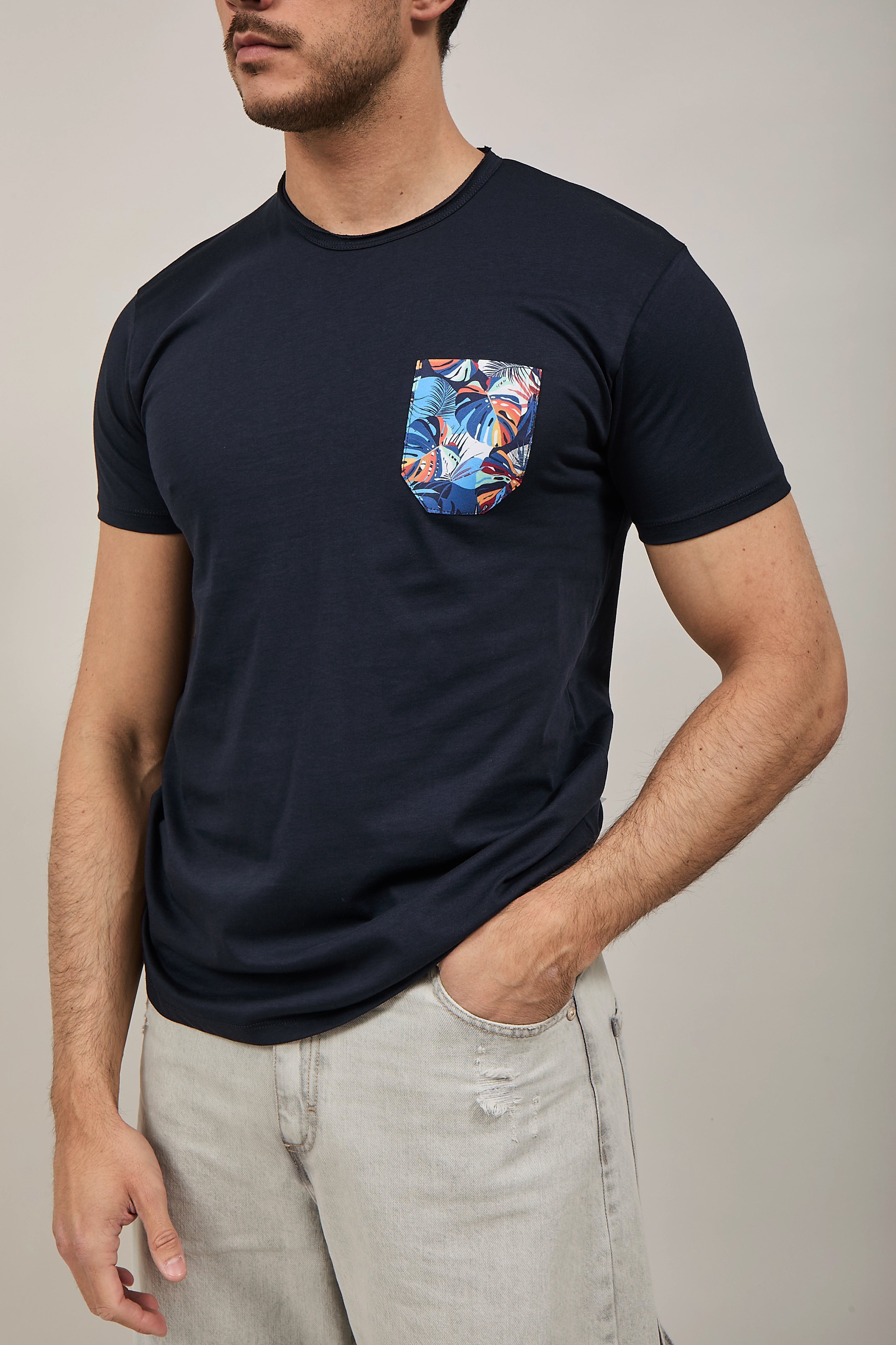 T-shirt V2 Taschino Blu BL7