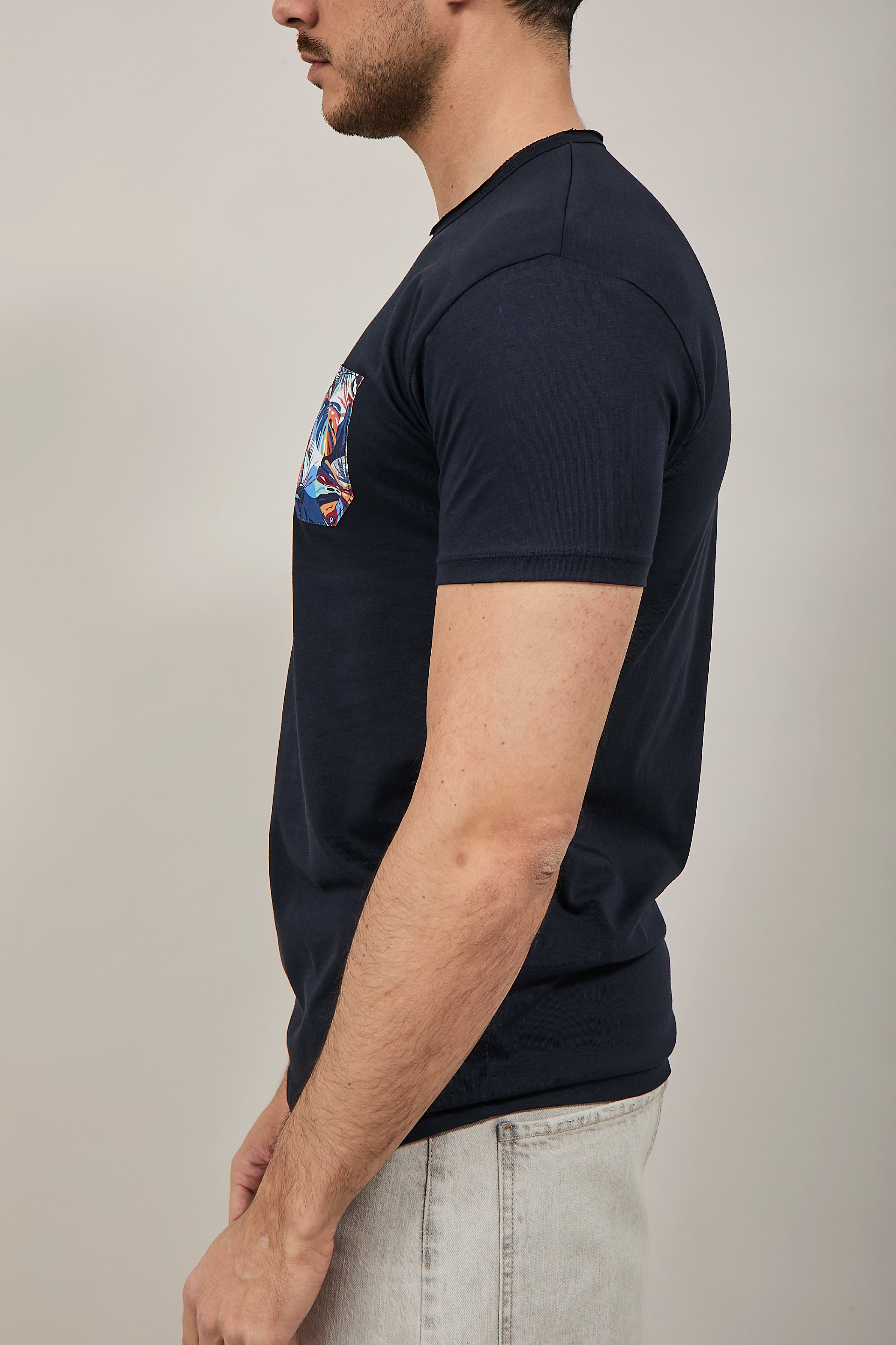T-shirt V2 Taschino Blu BL7