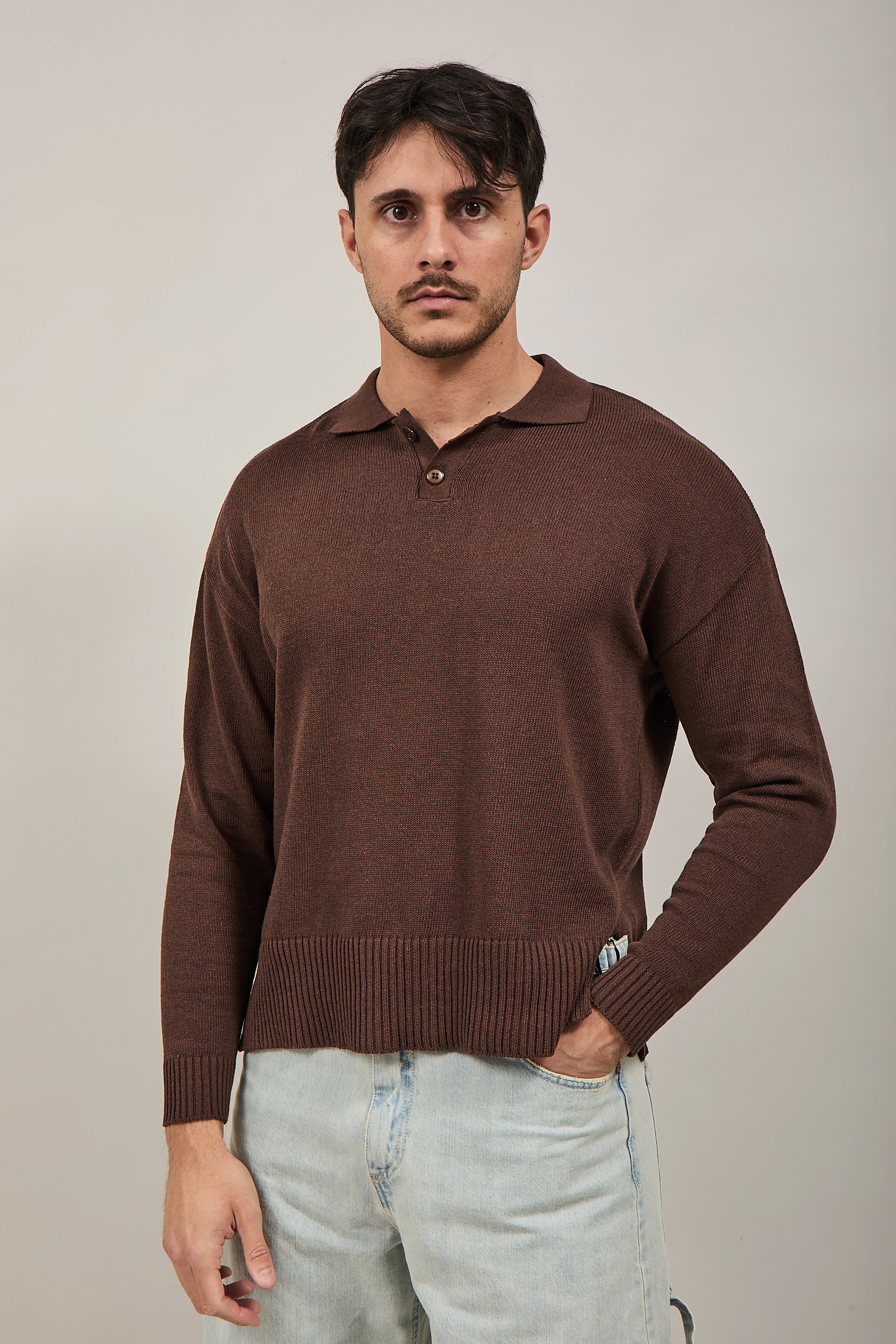Polo NJB crop  Marrone 16