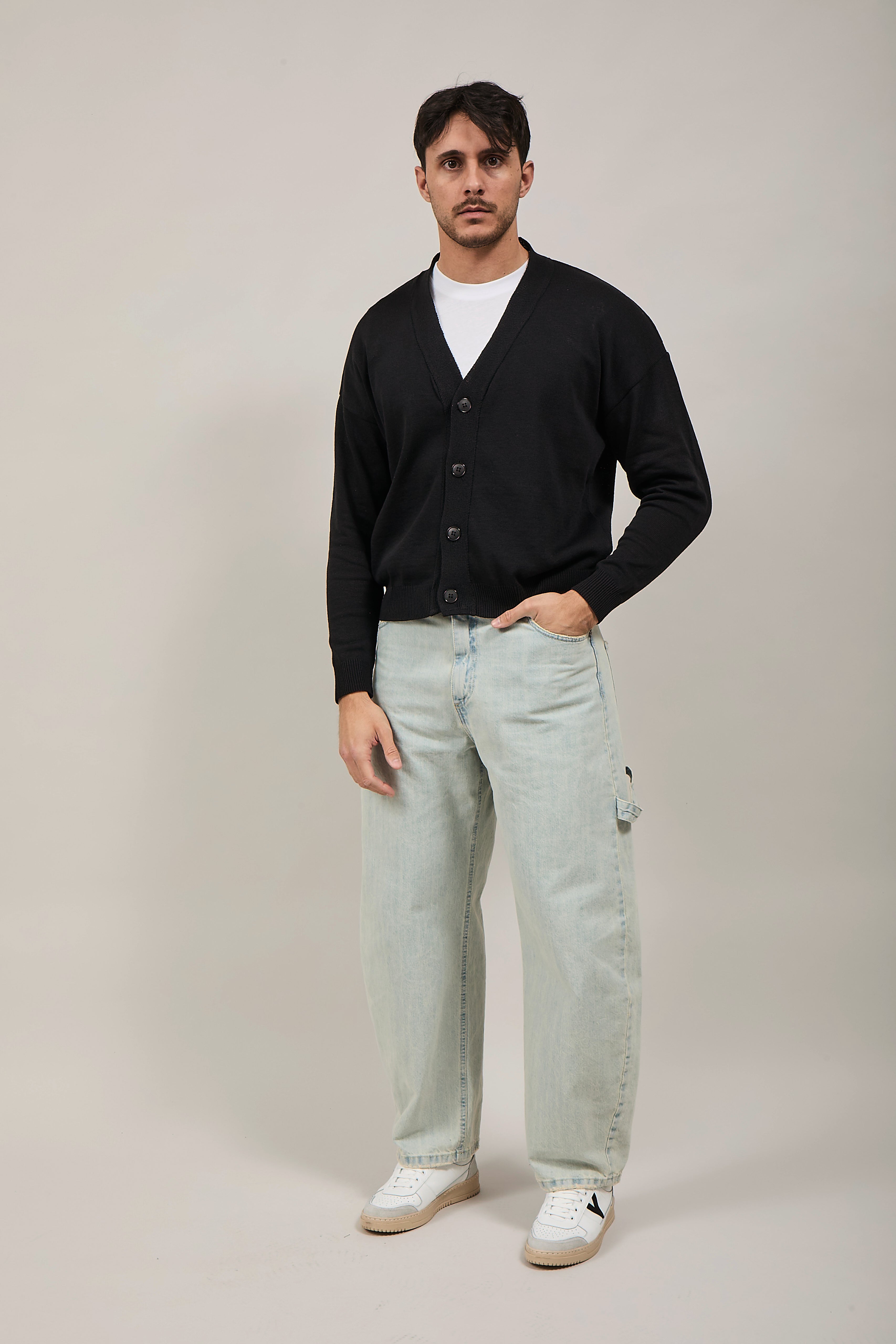 Cardigan crop NJB Nero 01
